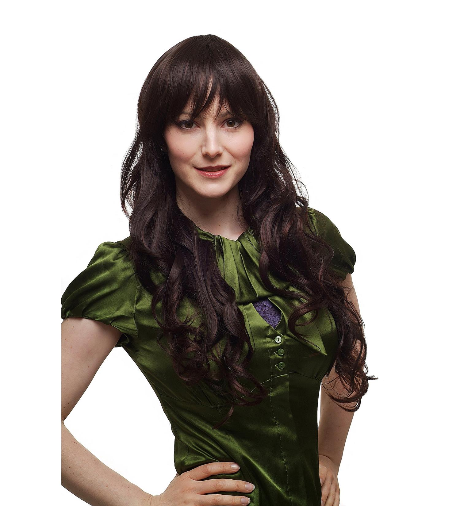 WIG ME UP 3432-2T33 | Very Long Dark Brown Mix Curly Wig with Parting - International Shipping Available - Buy Online on GoSupps.com