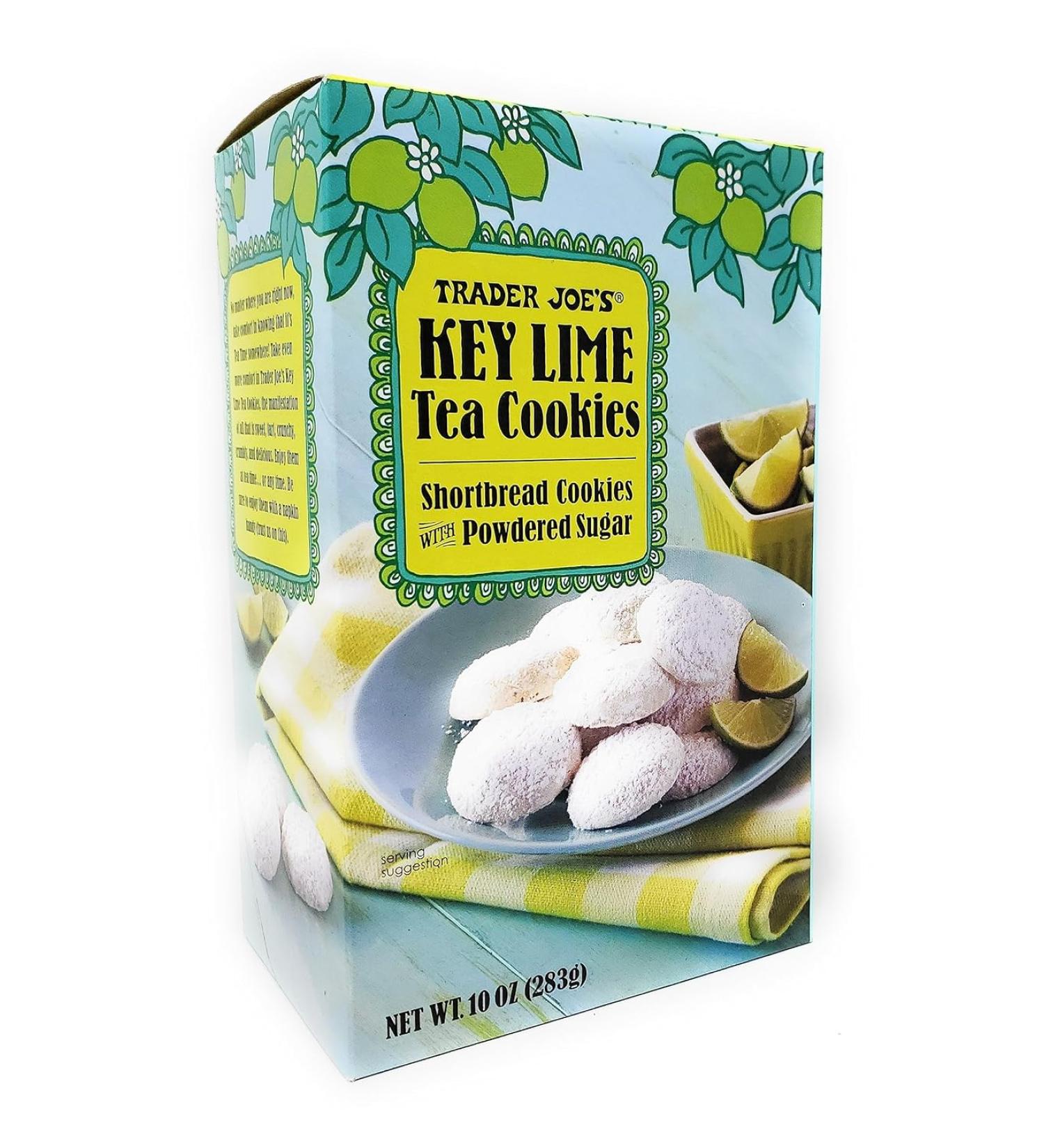 Trader Joes Key Lime Shortbread Tea Cookies with Powdered Sugar 10 Oz. - Buy Online on GoSupps.com
