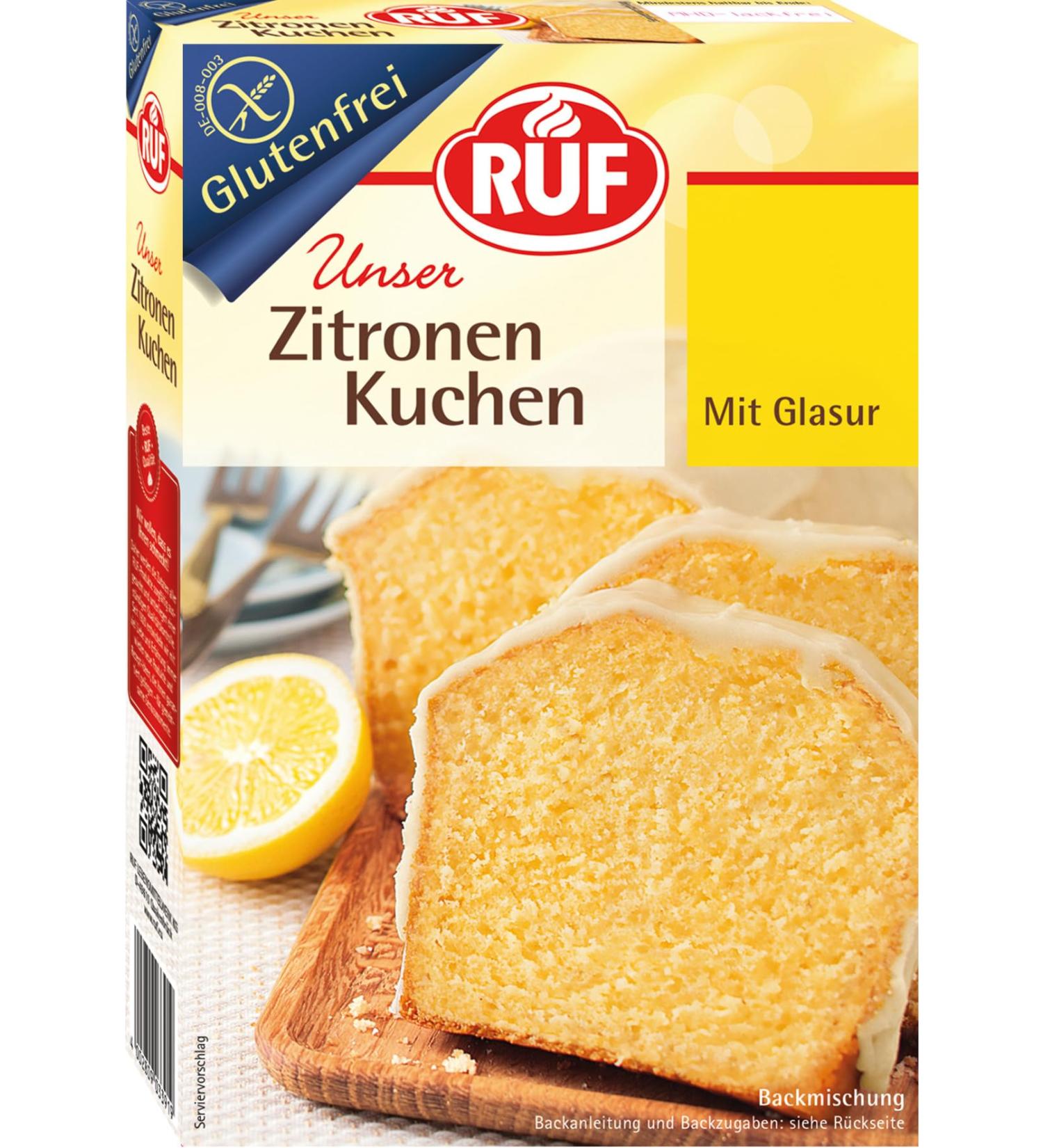 RUF Gluten-Free Lemon Cake with Fruity Glaze | Vegan Perfect for Every Occasion - International Shipping - Buy Online on GoSupps.com