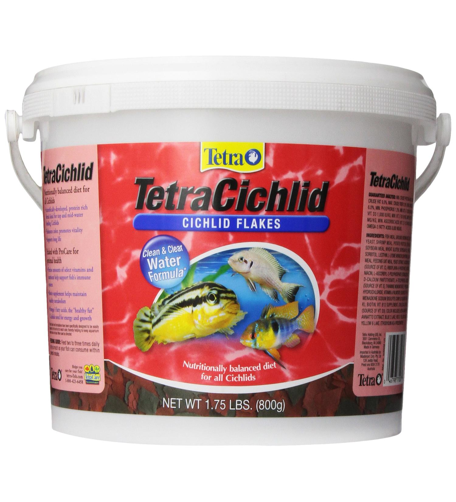 TetraCichlid Cichlid Flakes 1.75 lbs - Advanced Formula Fish Food for Clear Water - Buy Online on GoSupps.com