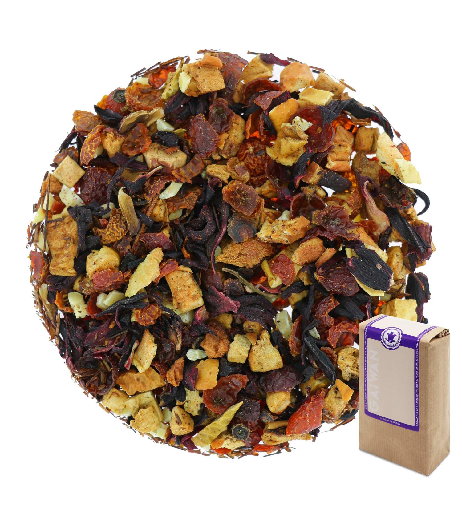 No. 1273: Fruit tea loose leaf "Winter Warmth" - 1000 g (1 kg 35.3 oz 2.2 lbs) - GAIWAN GERMANY - apple rose hips rooibos hibiscus almond 1kg - Buy Online on GoSupps.com