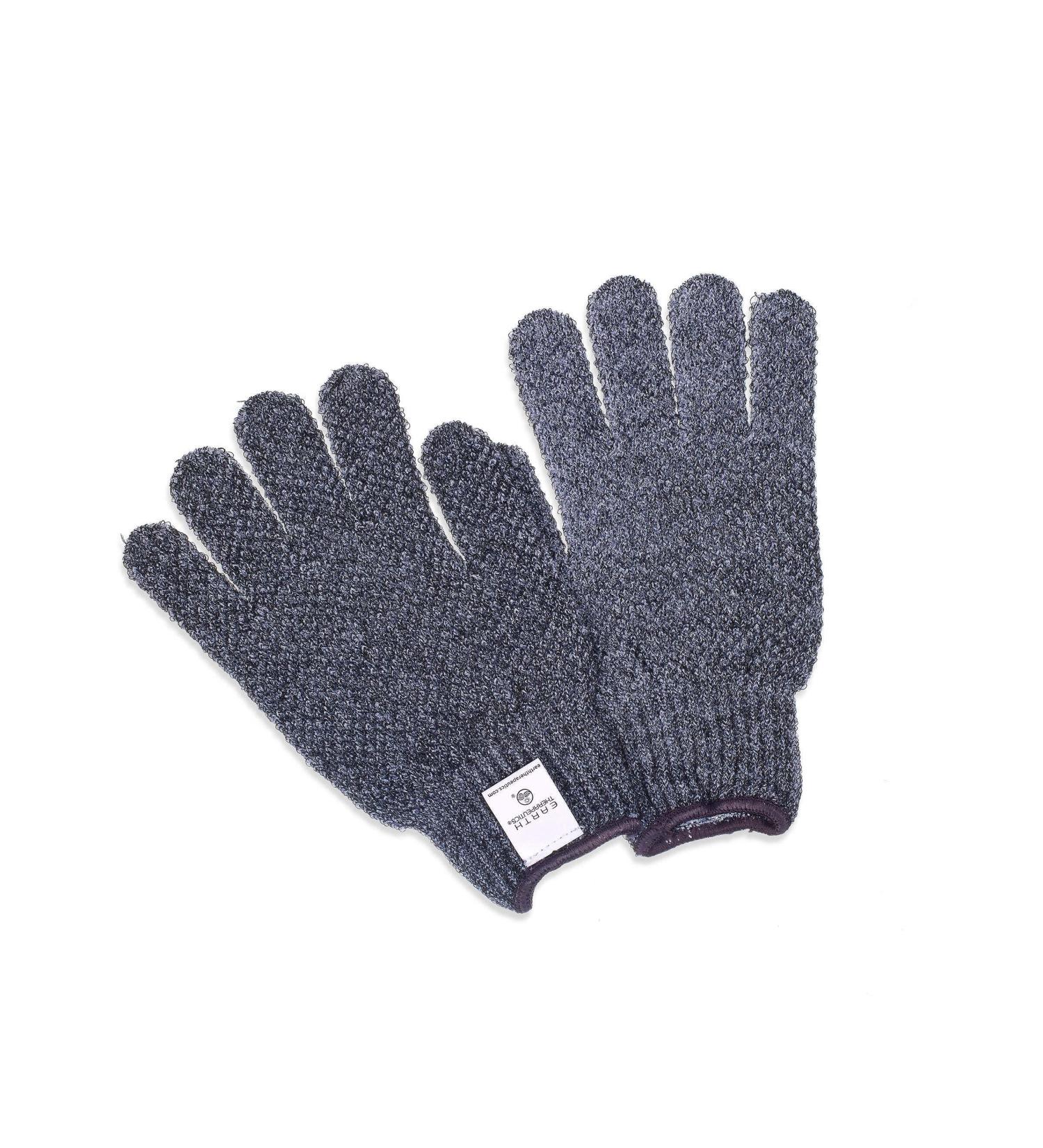 Earth Therapeutics Charcoal Purifying Exfoliating Gloves - Deep Cleanse & Revitalize Skin - Buy Online on GoSupps.com