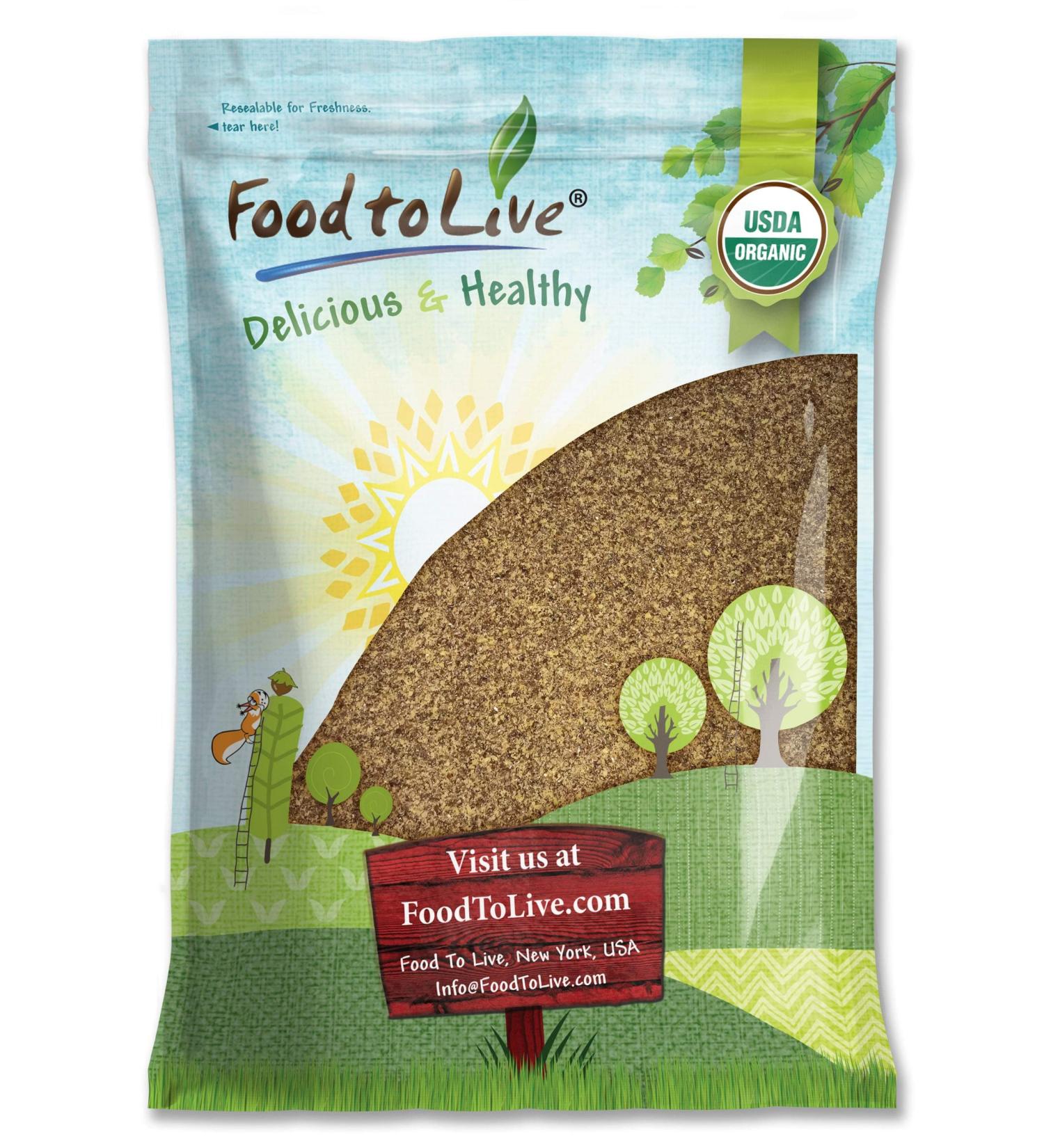 Organic Brown Flaxseed Meal 8 lb | Non-GMO, Kosher, Vegan Superfood | Omega-3 Ground Flax Powder | Keto Friendly | Made in USA - Buy Online on GoSupps.com