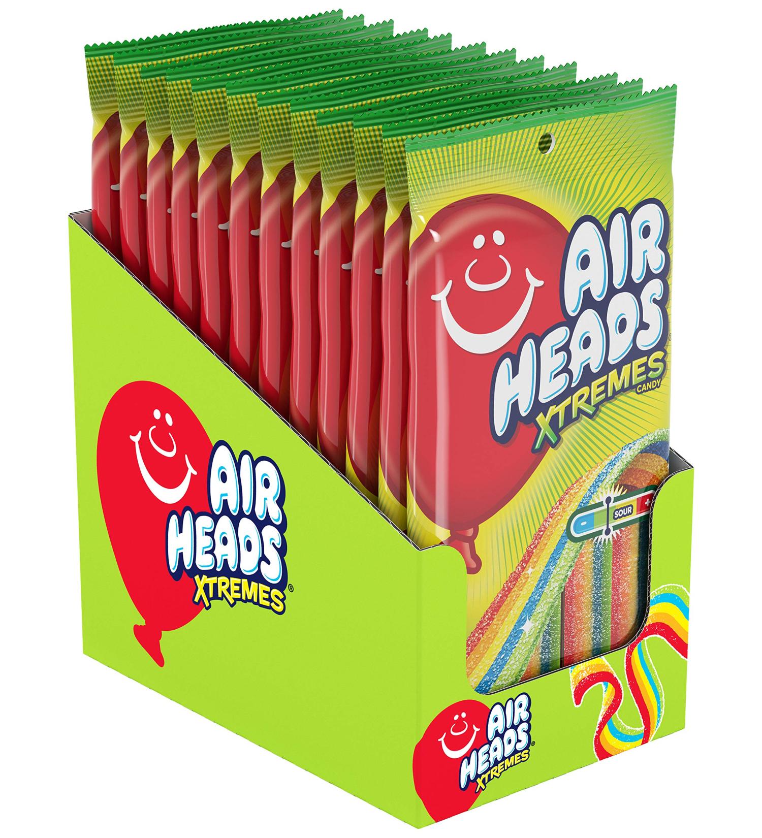 Airheads Candy Xtremes Belts Sour Rainbow Berry 4.5 oz - Bulk Party Bag (Pack of 12) - Buy Online on GoSupps.com