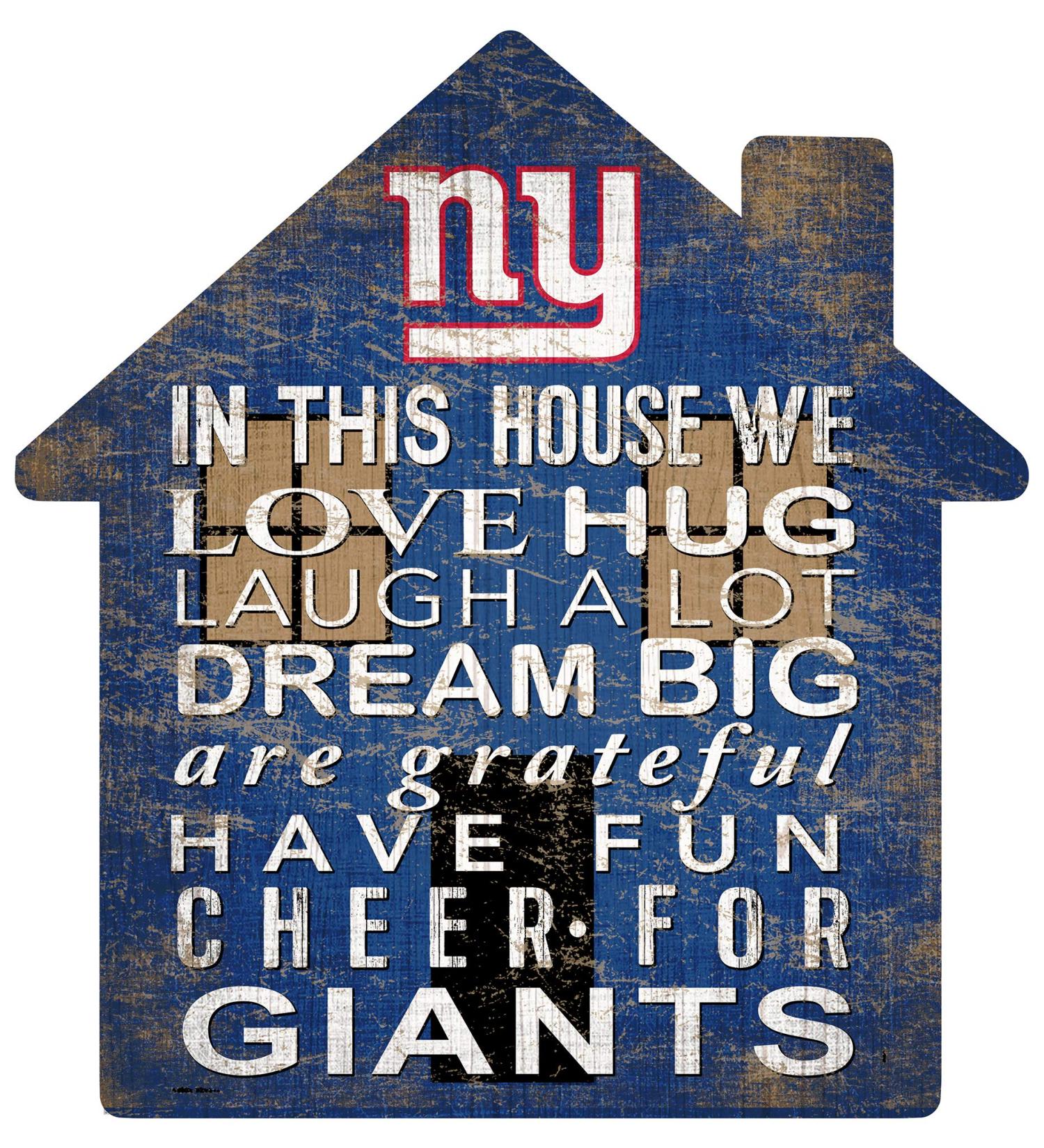Fan Creations NFL New York Giants Unisex New York Giants House Sign, Team Color, 12 inch