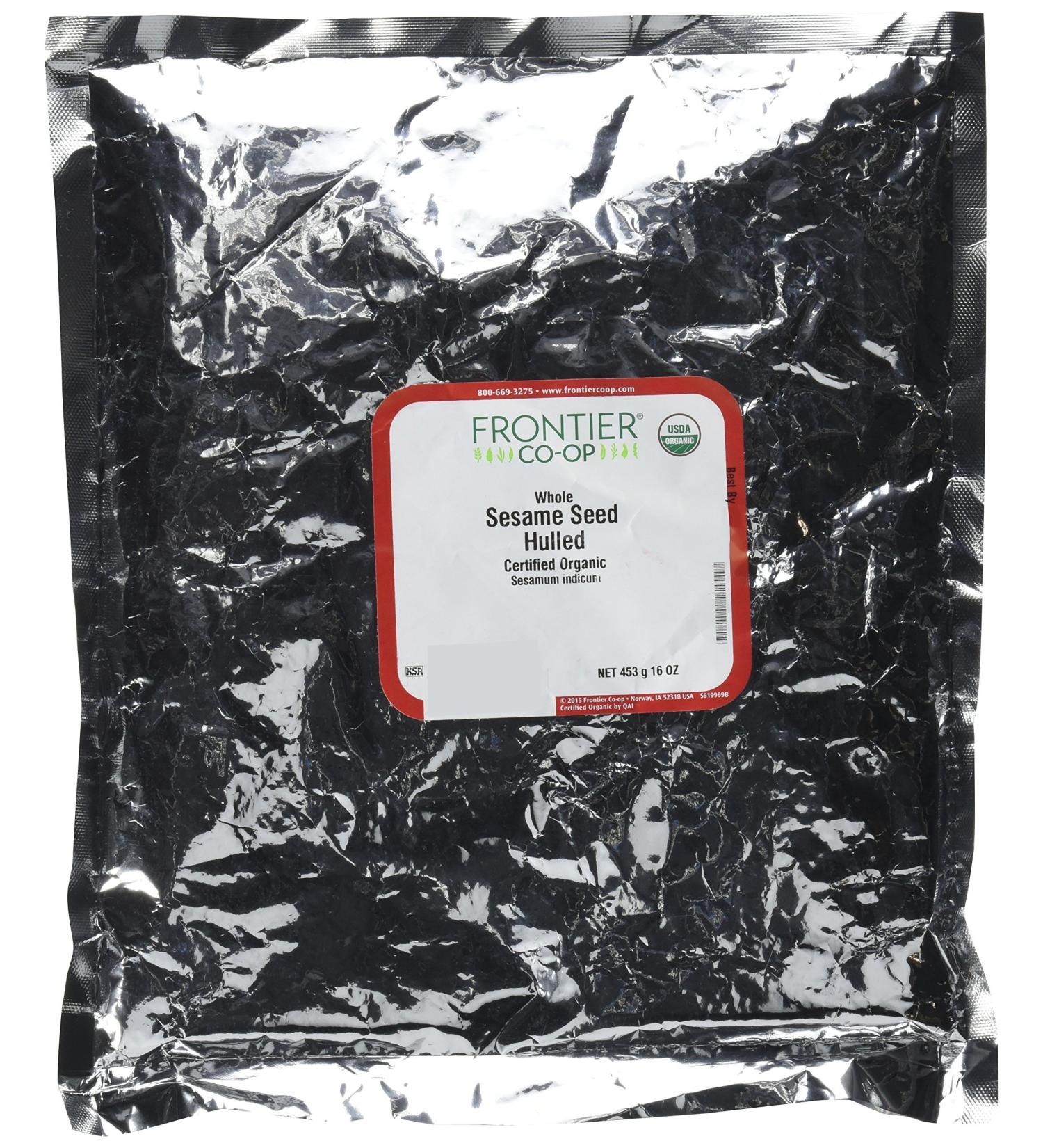 Frontier Herb Bulk Sesame Seeds Organic Hulled, 1 Pound