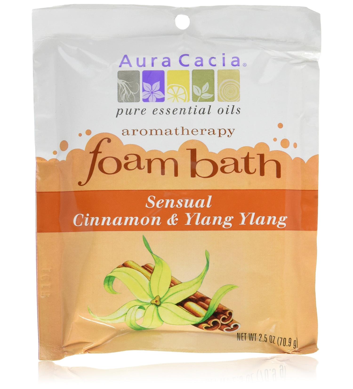 Aura Cacia Cinnamon and Ylang Ylang Aromatherapy Foam Bath - 2.5 oz (6 Pack) - Buy Online on GoSupps.com