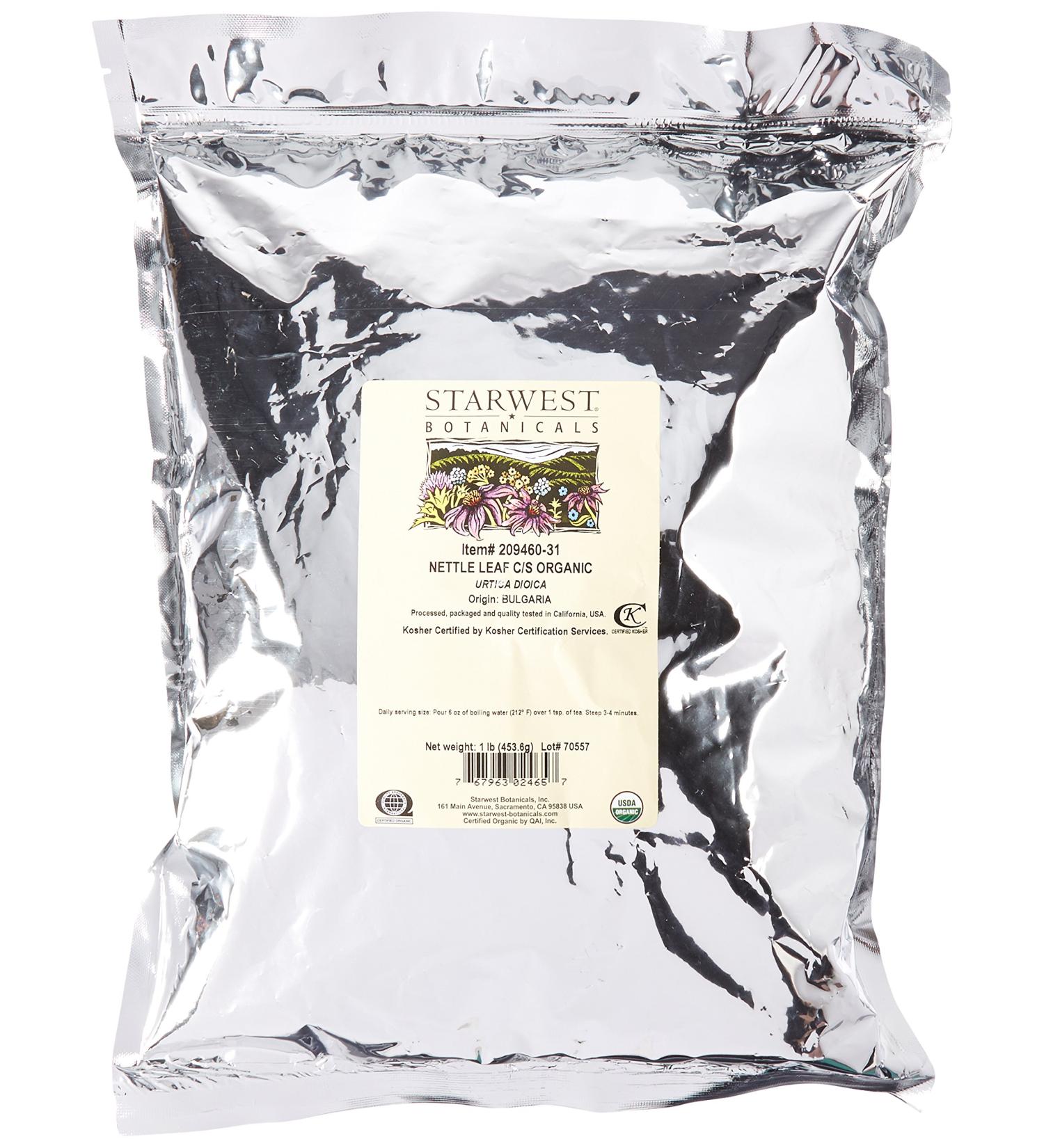 Starwest Botanicals Nettle Leaf C/S Organic 1 lb (453.6 g)