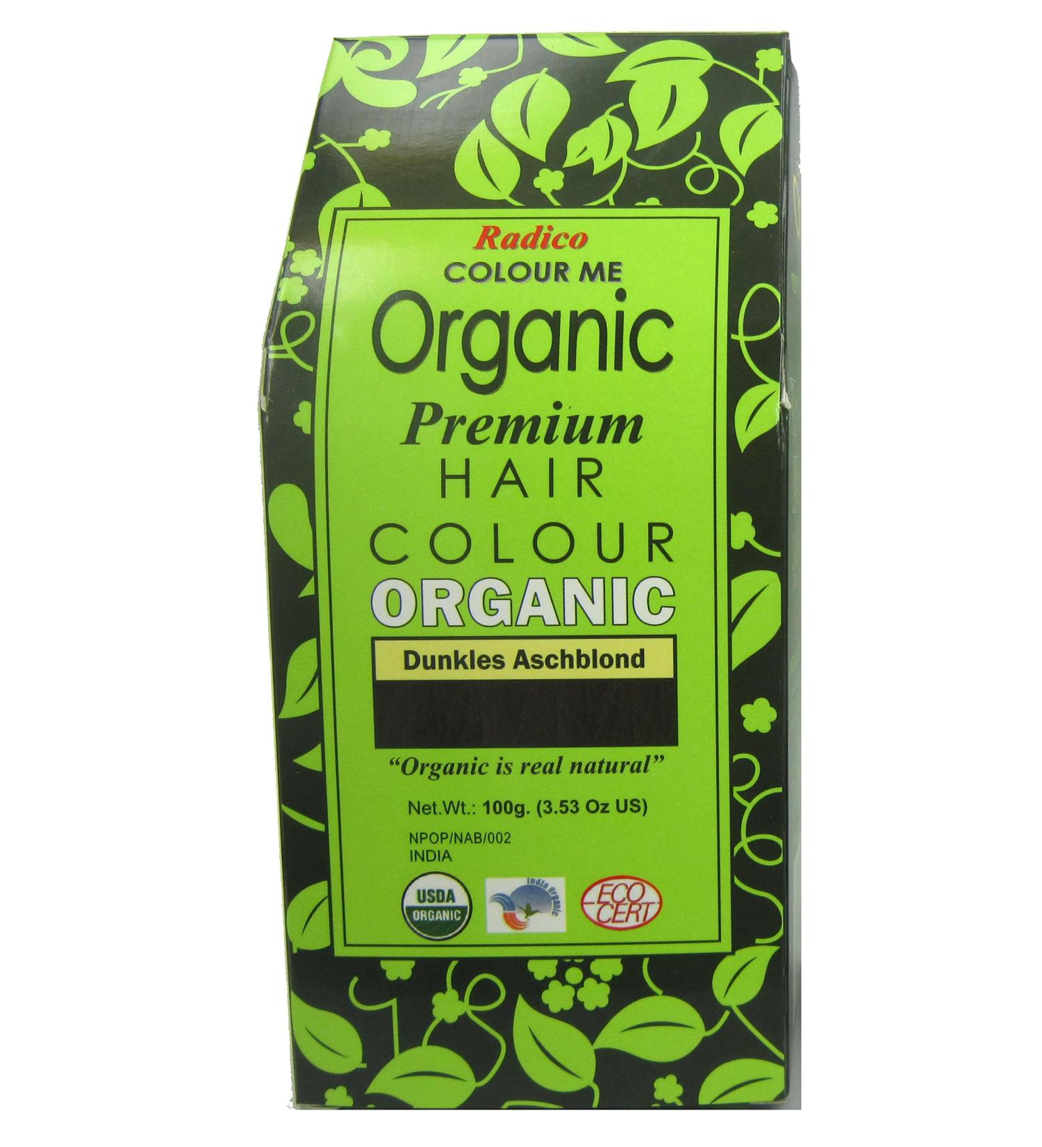 Radico Colour Me Organic Dark Ash Blonde Plant Hair Colour (Organic Vegan Natural Cosmetics) DarkAsh - Buy Online on GoSupps.com