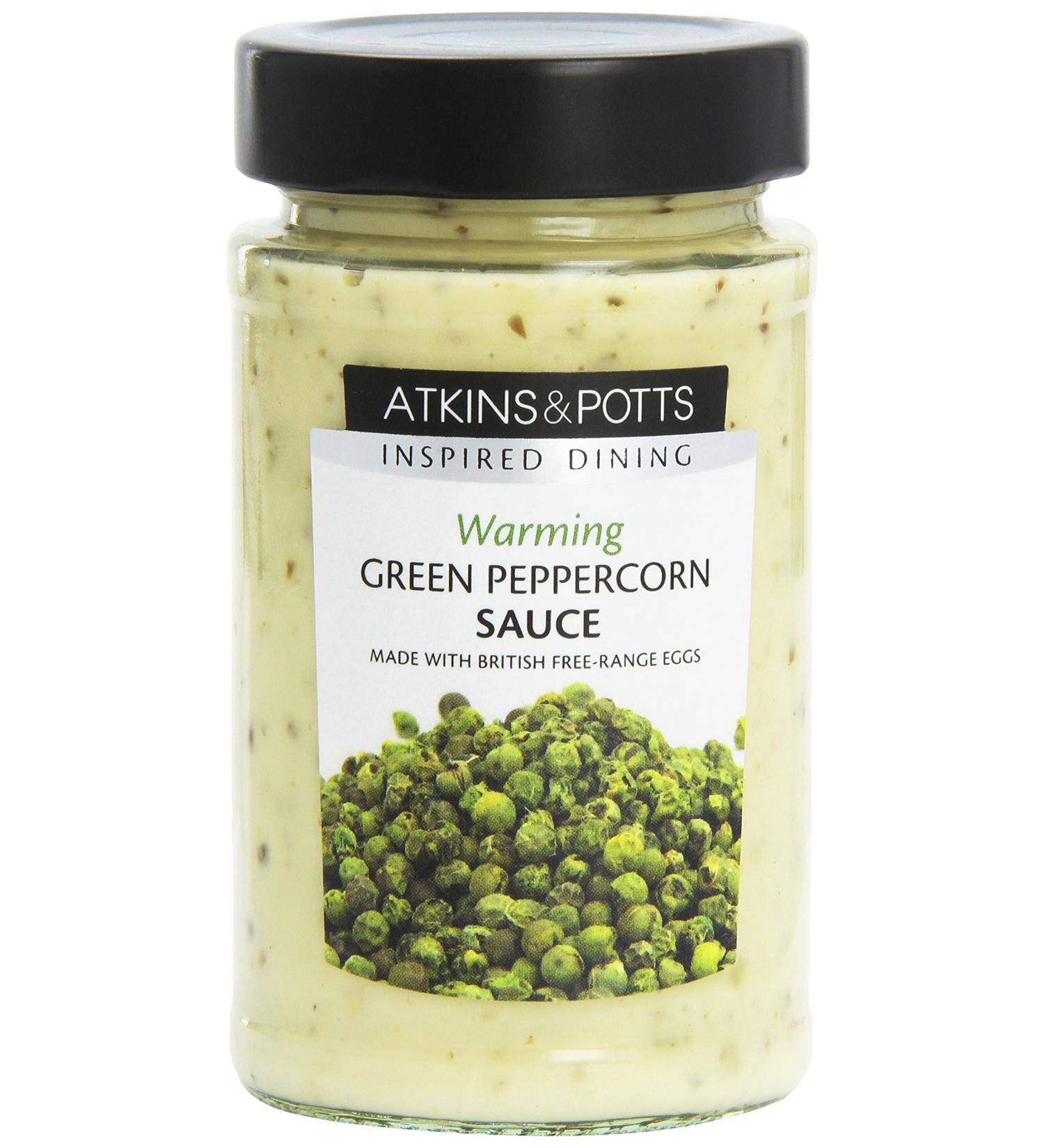 Atkins & Potts Green Peppercorn Sauce 200g - Delicious Gourmet Condiment - Buy Online on GoSupps.com