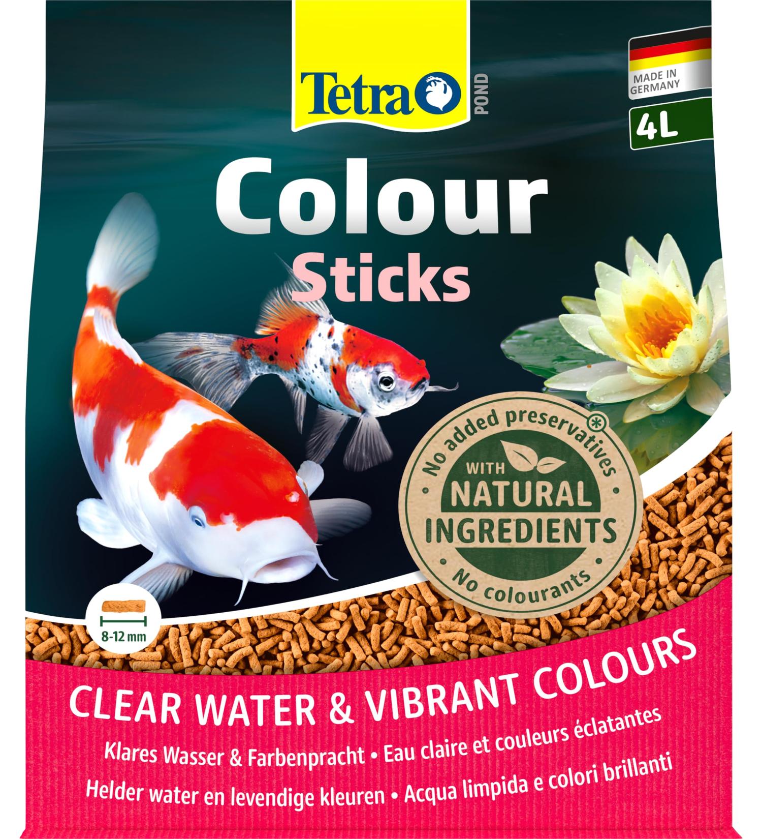 Tetra Pond Color Sticks - Premium Fish Feed for Vibrant Colors & Clear Water 4L Bag (750g) - International Shipping Available - Buy Online on GoSupps.com