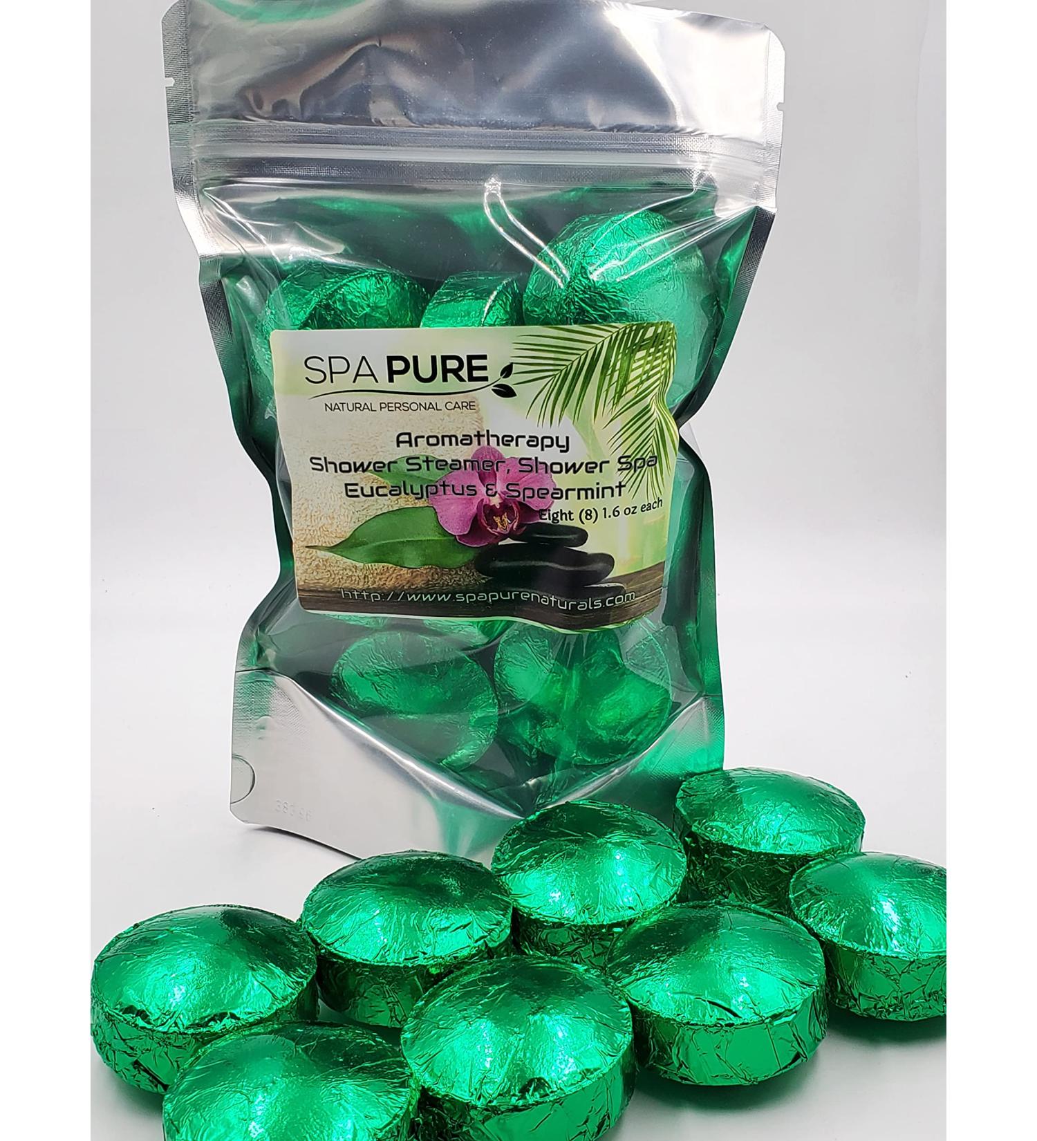 Eucalyptus Spearmint Aromatherapy Shower Bombs - 100% Natural Essential Oils - Transform Your Shower and Mood - 8 Count Pack - Buy Online on GoSupps.com