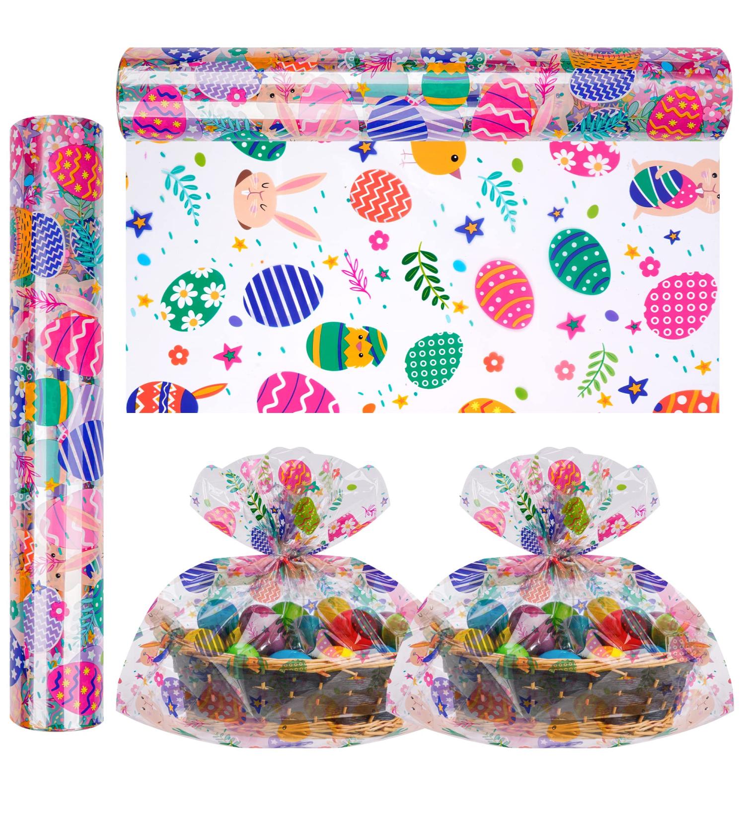 Cellophane Wrap Roll Easter Design (100 Ft. Long X 32 in. Wide) 2.3 Mil Easter Cellophane Bags Thick Crystal Clear with Special Easter Eggs Rabbit Cellophane Bags For Flower Wrapping  Gift Basket Wrap Cellophane for Easter Gift Wrapping - Buy Online on GoSupps.com