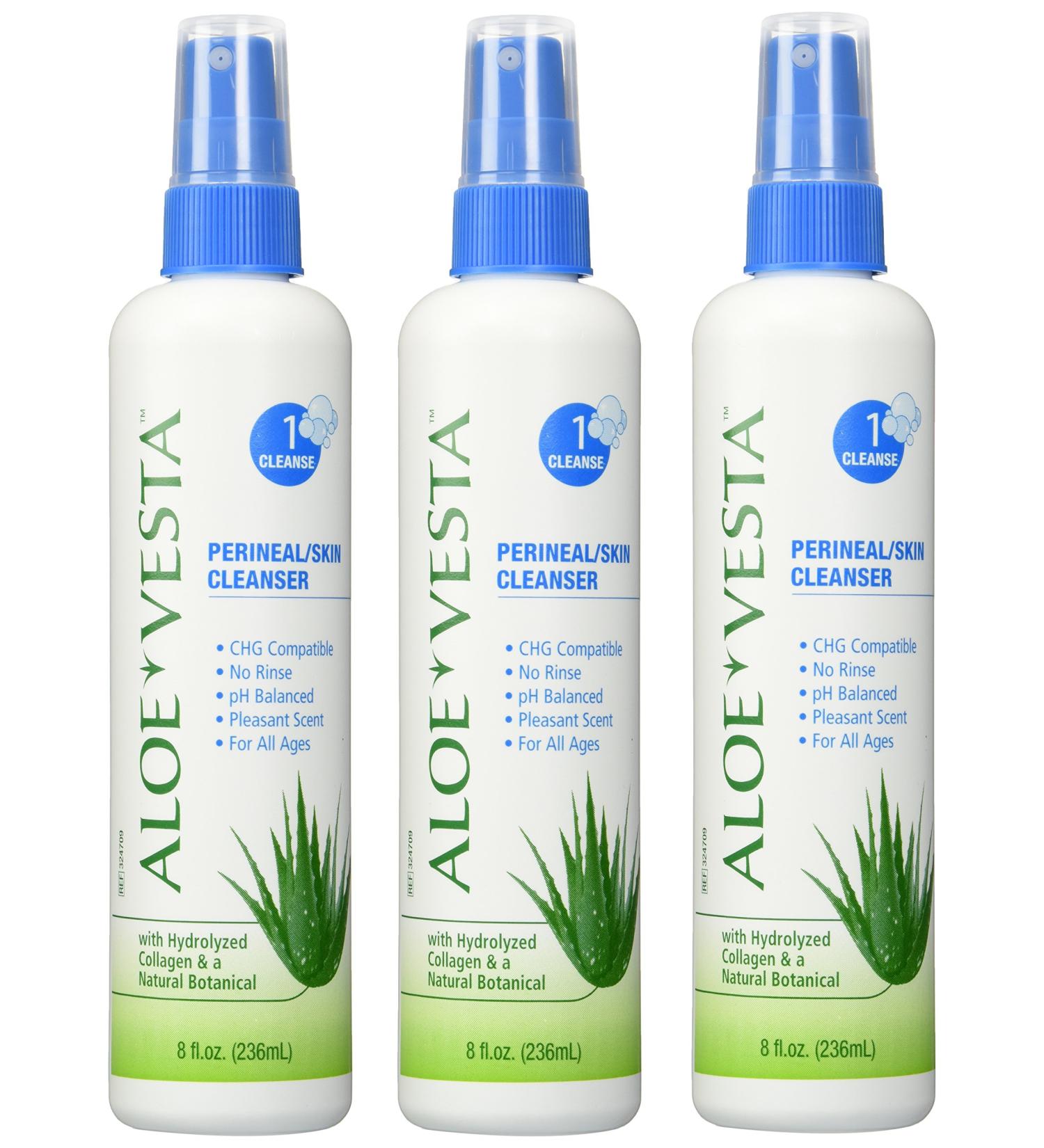 Aloe Vesta Perineal/Skin Cleanser 8 Fl Oz - Pack of 3 | Aloe Vera 8 Fl Oz - Hydrating Skin Care - Buy Online on GoSupps.com