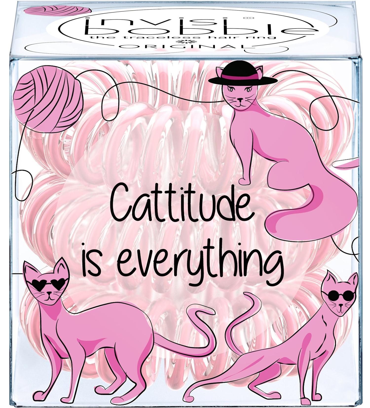Invisibobble Circus Collection nano hair tie cattitude I 3x small spiral hair tie pink women & girls i designed in the heart of munichs