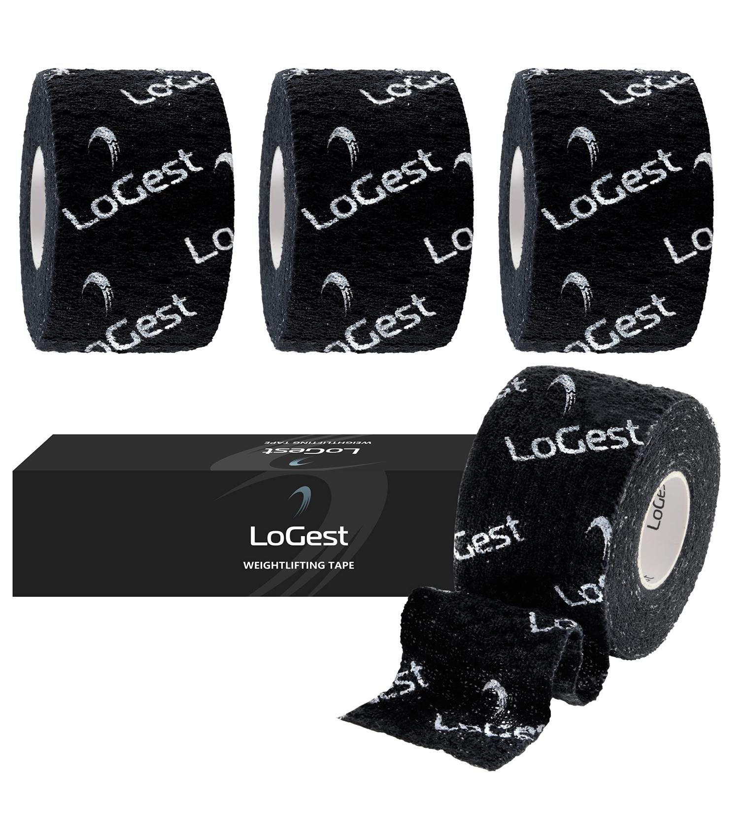 Logest 4 Pack Weightlifting Tape - Thumb Tape for Fingers Wrists Palms - 1.5-Inch Grip Tape for Deadlifting Rock Climbing Crossfit Equipment (Black/White) - Buy Online on GoSupps.com