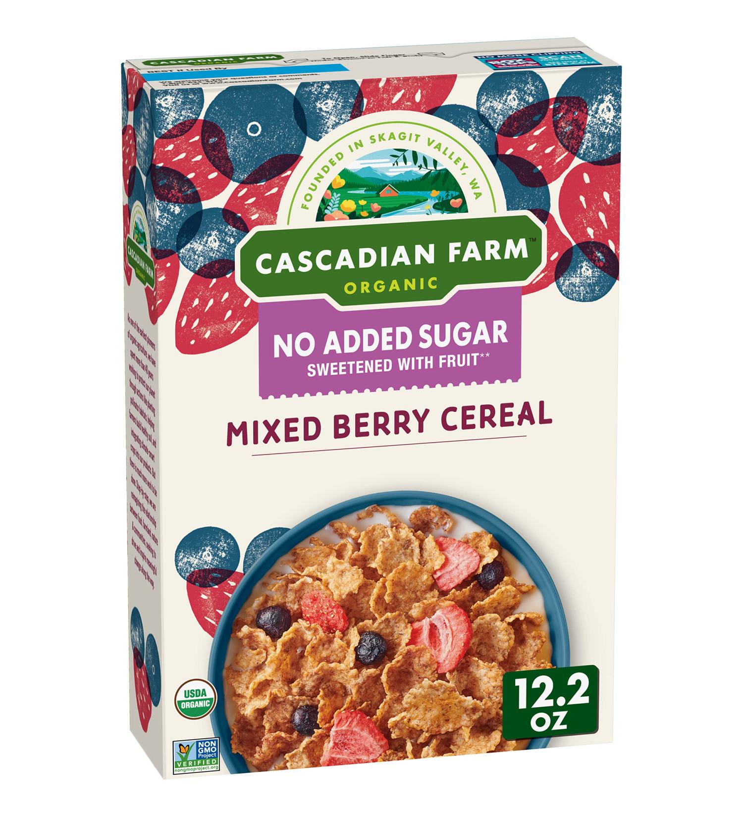Cascadian Farm Organic Mixed Berry Cereal 12.2 oz - No Added Sugar | Shop Now - Buy Online on GoSupps.com