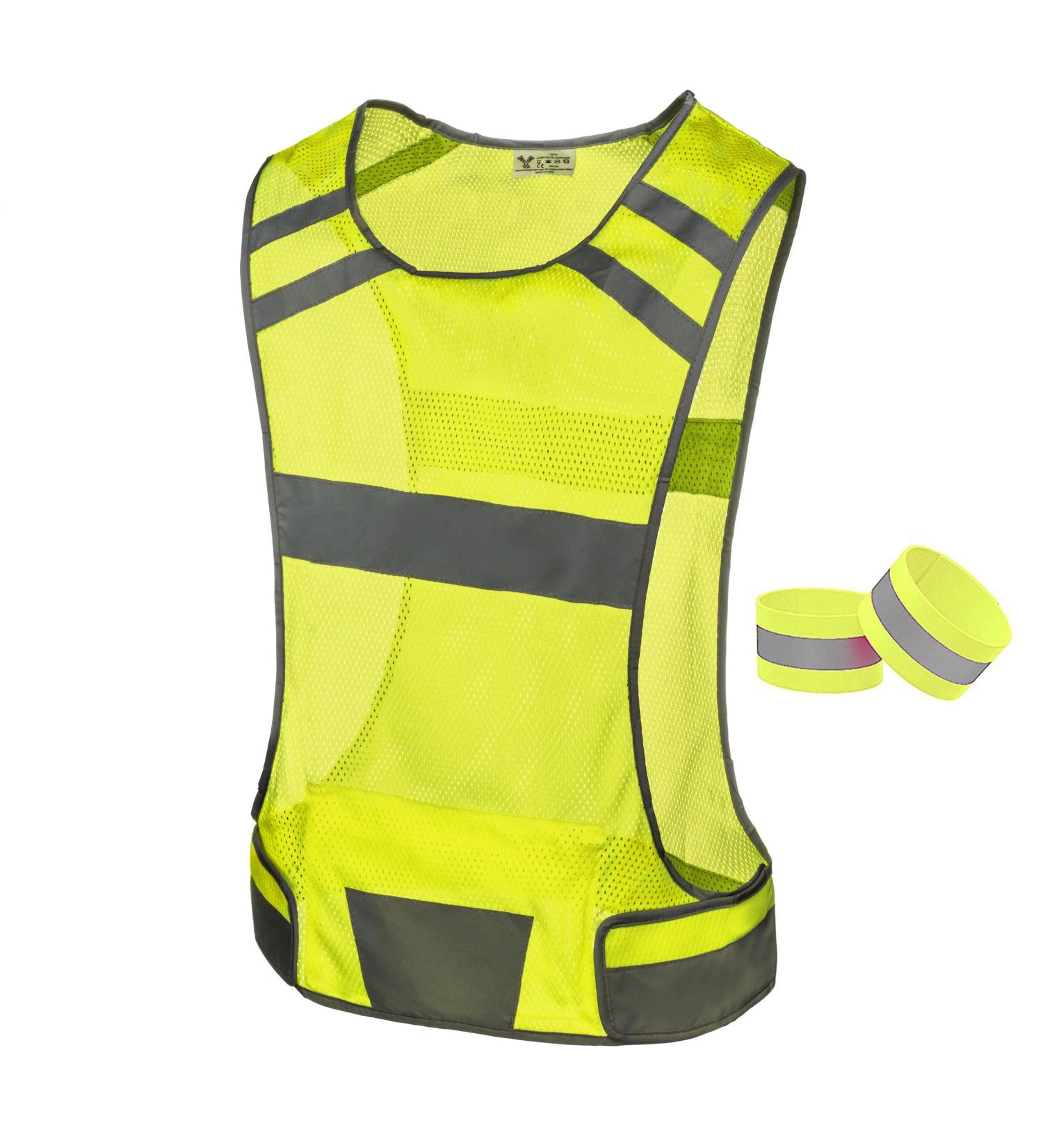247 Viz Reflective Running Vest - High Visibility Safety Gear for Men & Women | Stay Visible & Safe While Running & Cycling | Adjustable Waist & 2 Reflective Bands | Large Pocket | Light & Comfy Yellow Vest (L/XL) - Buy Online on GoSupps.com