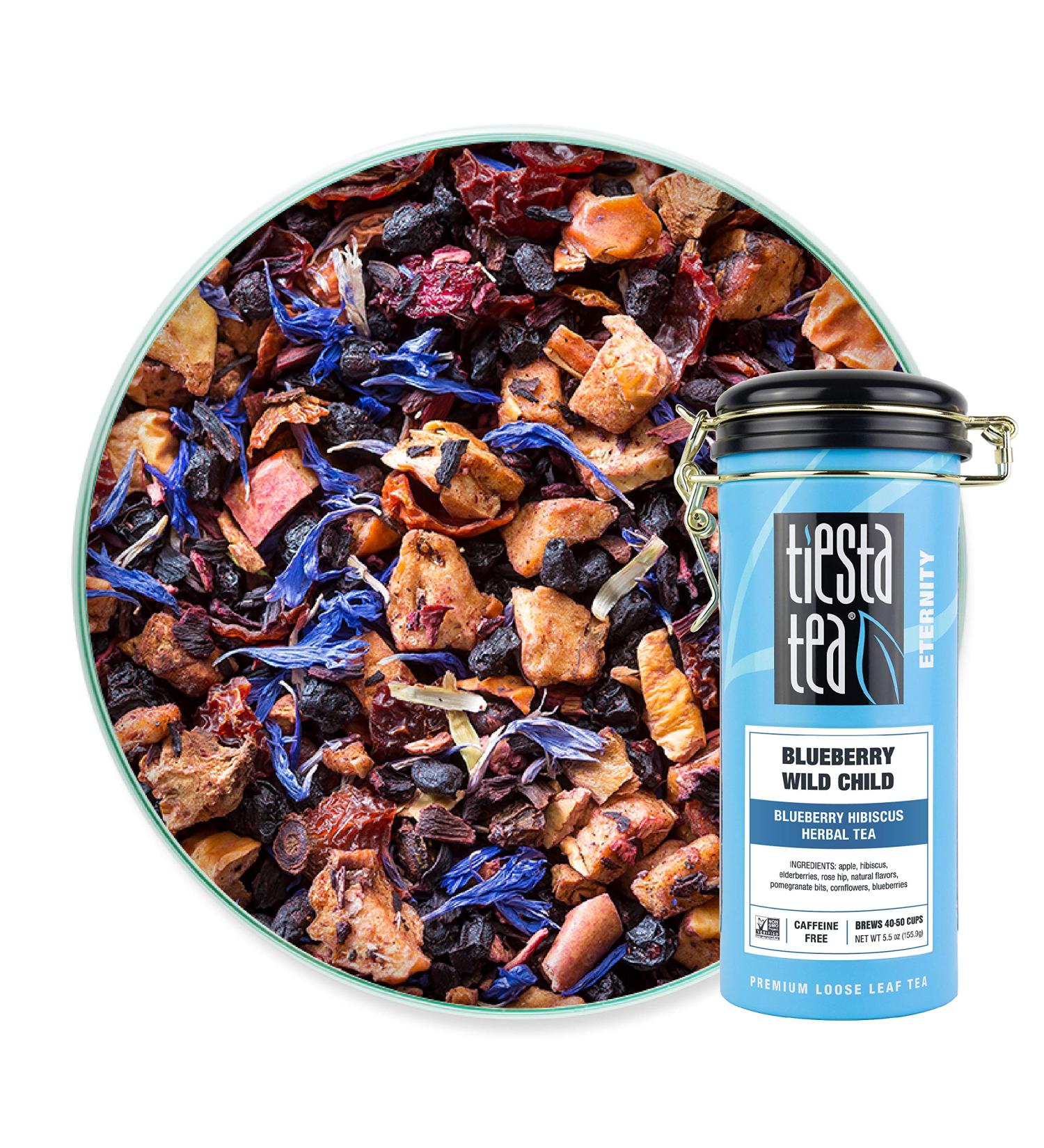 Tiesta Tea Blueberry Wild Child - Premium Caffeine-Free Loose Leaf Tea 5.5 oz - Buy Online on GoSupps.com