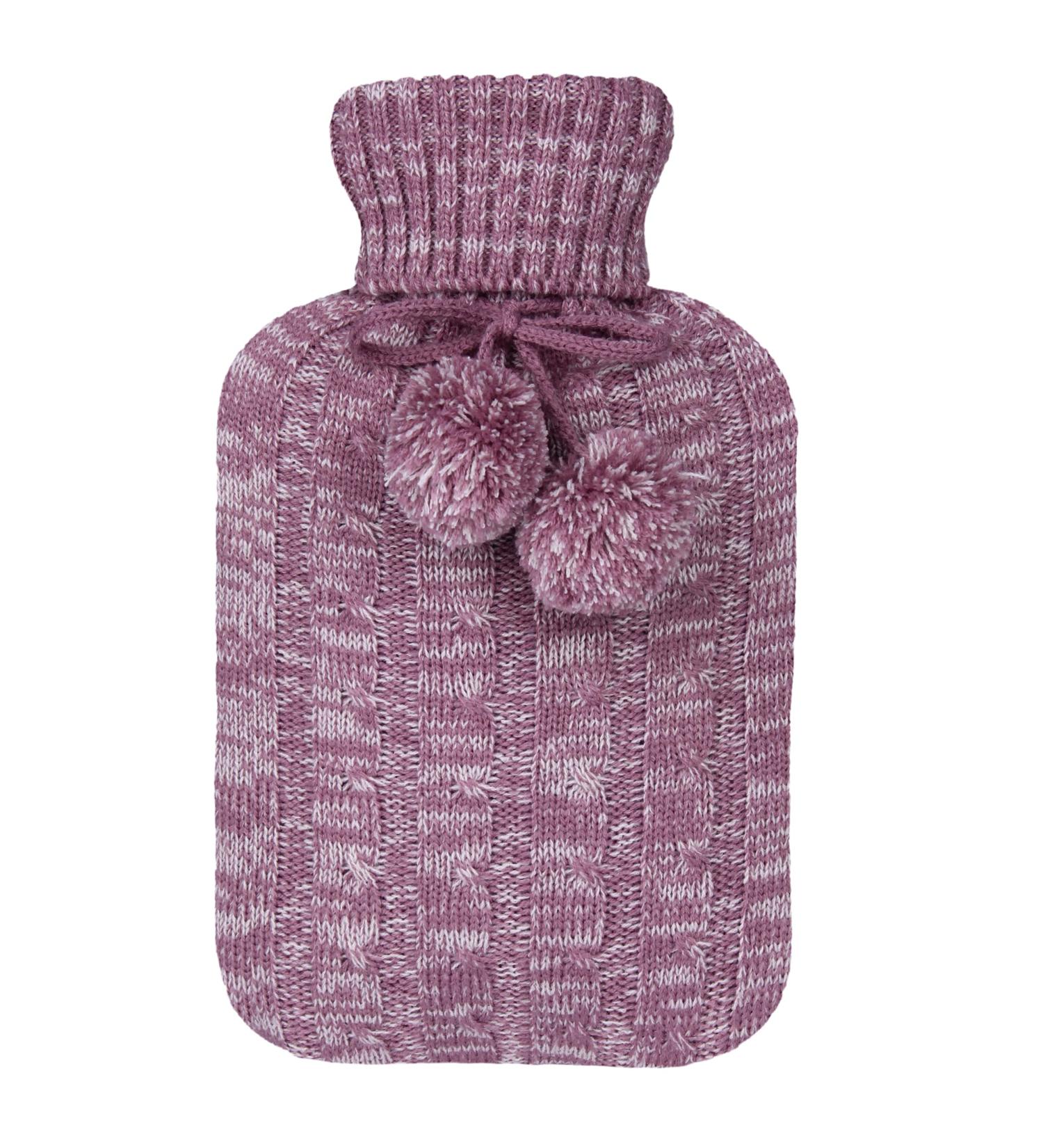 Samply 2L Hot Water Bottle with Knitted Cover - Hot & Cold Compress for Pain Relief - Purple - Buy Online on GoSupps.com