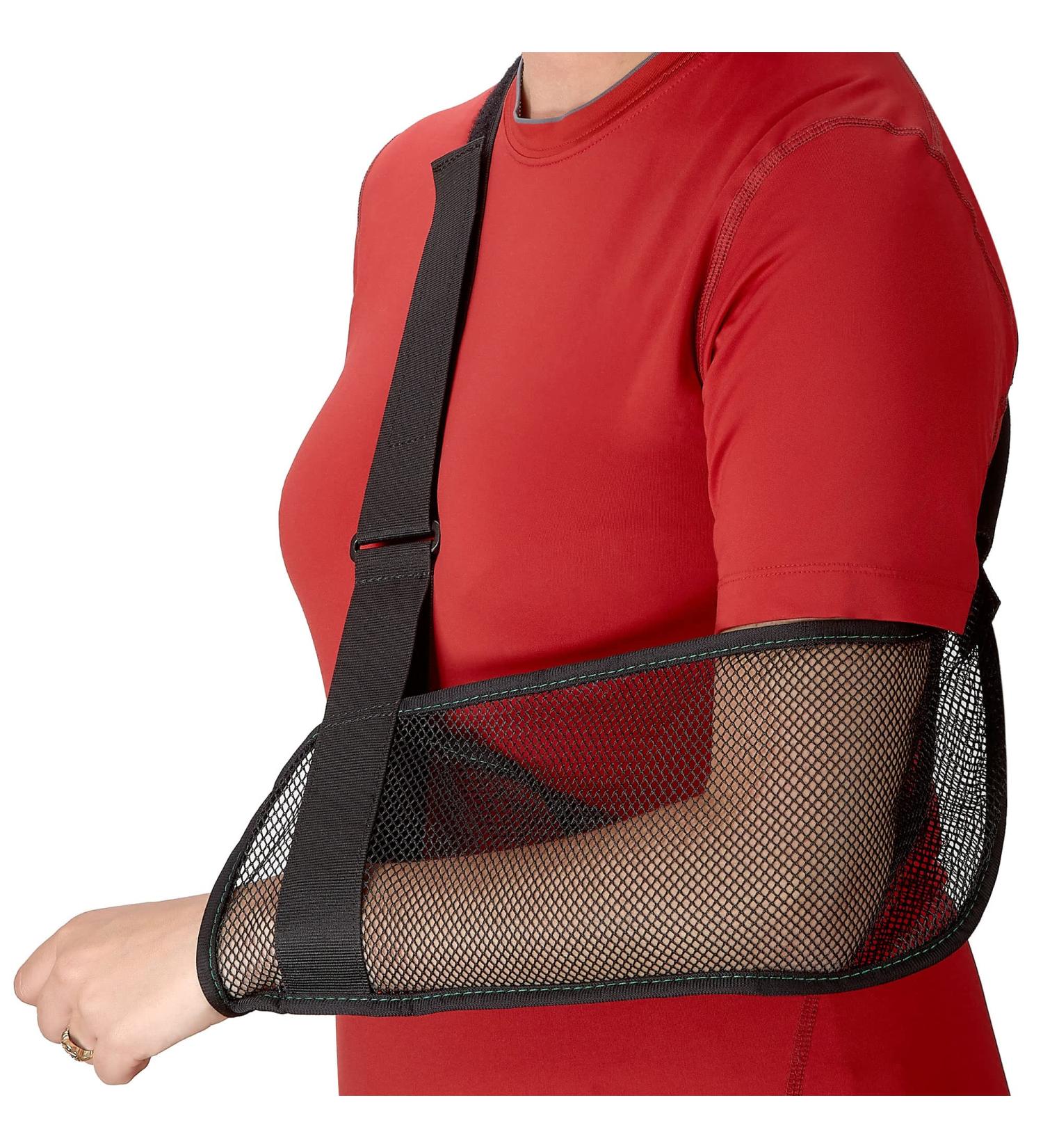 Mesh Arm Shoulder Sling - Adjustable Shoulder Immobilizer & Arm Brace for Rotator Cuff Injury - Men & Women Support - Buy Online on GoSupps.com