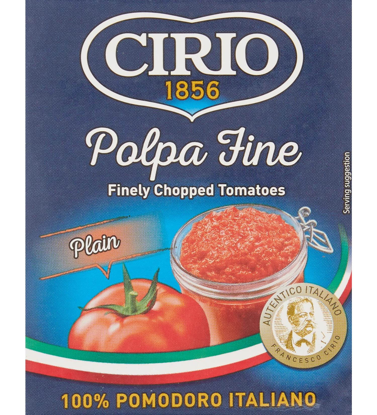Cirio Chopped Tomatoes - 1 x 390g - Buy Online on GoSupps.com