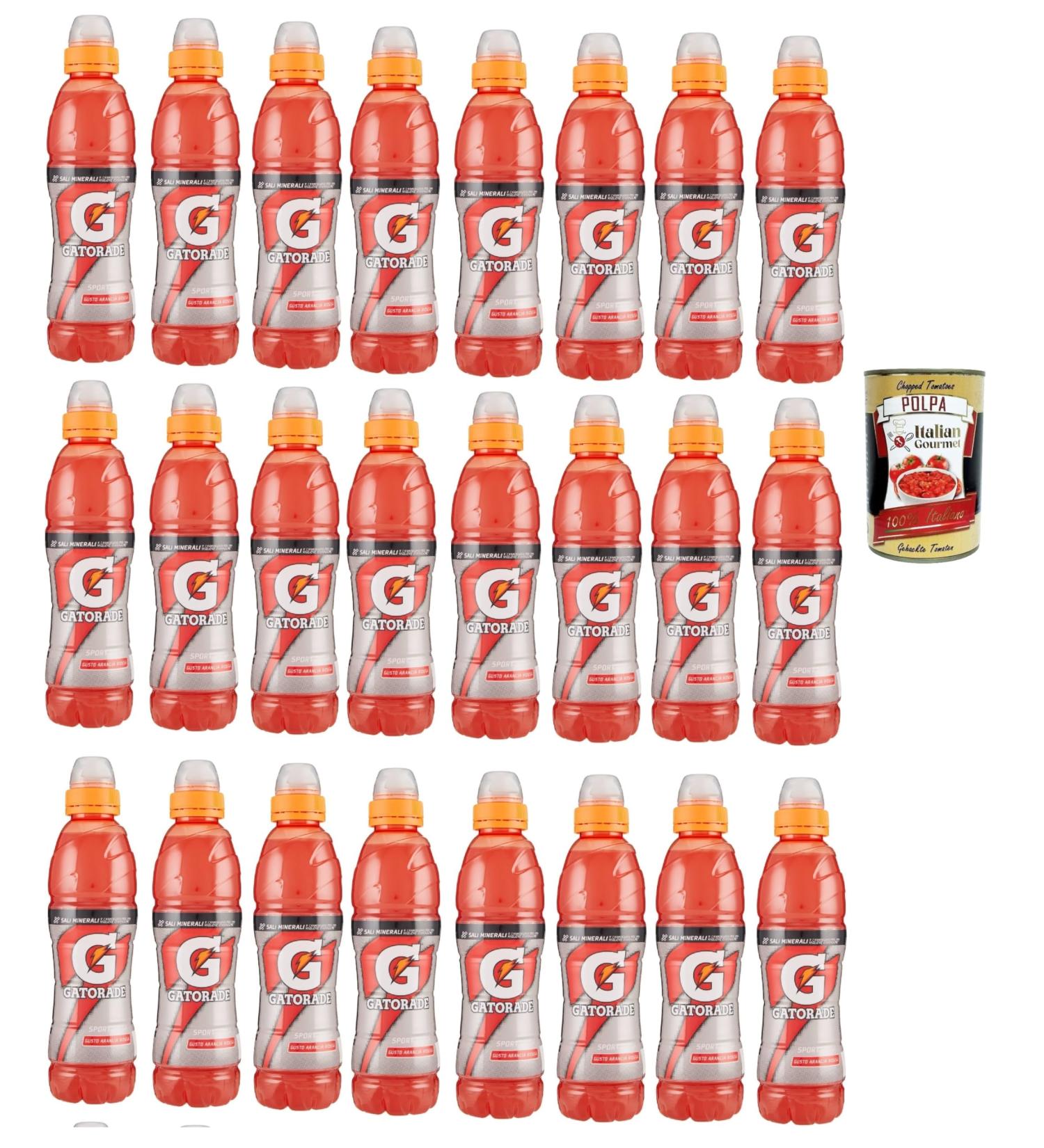  Italian Gourmet E.R. Gatorade Arancia Rossa Energy Drink Orange Blood Orange Energy Sport Drink 24 x 50 cl + Italian Gourmet Polpa 400 g - Buy Online on GoSupps.com