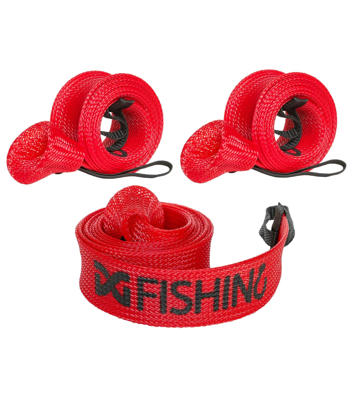 3 Pack 7ft Fishing Rod Sleeve - Casting Rod Protector/Rod Sock/Cover Red - Buy Online on GoSupps.com