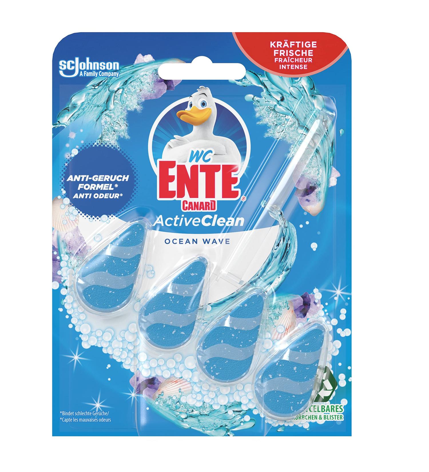 WC-Ente Active Clean Ocean Wave Fragrance Refill - 38.6 ml Toilet Cleaner | Marine Freshness for International Shipping - Buy Online on GoSupps.com