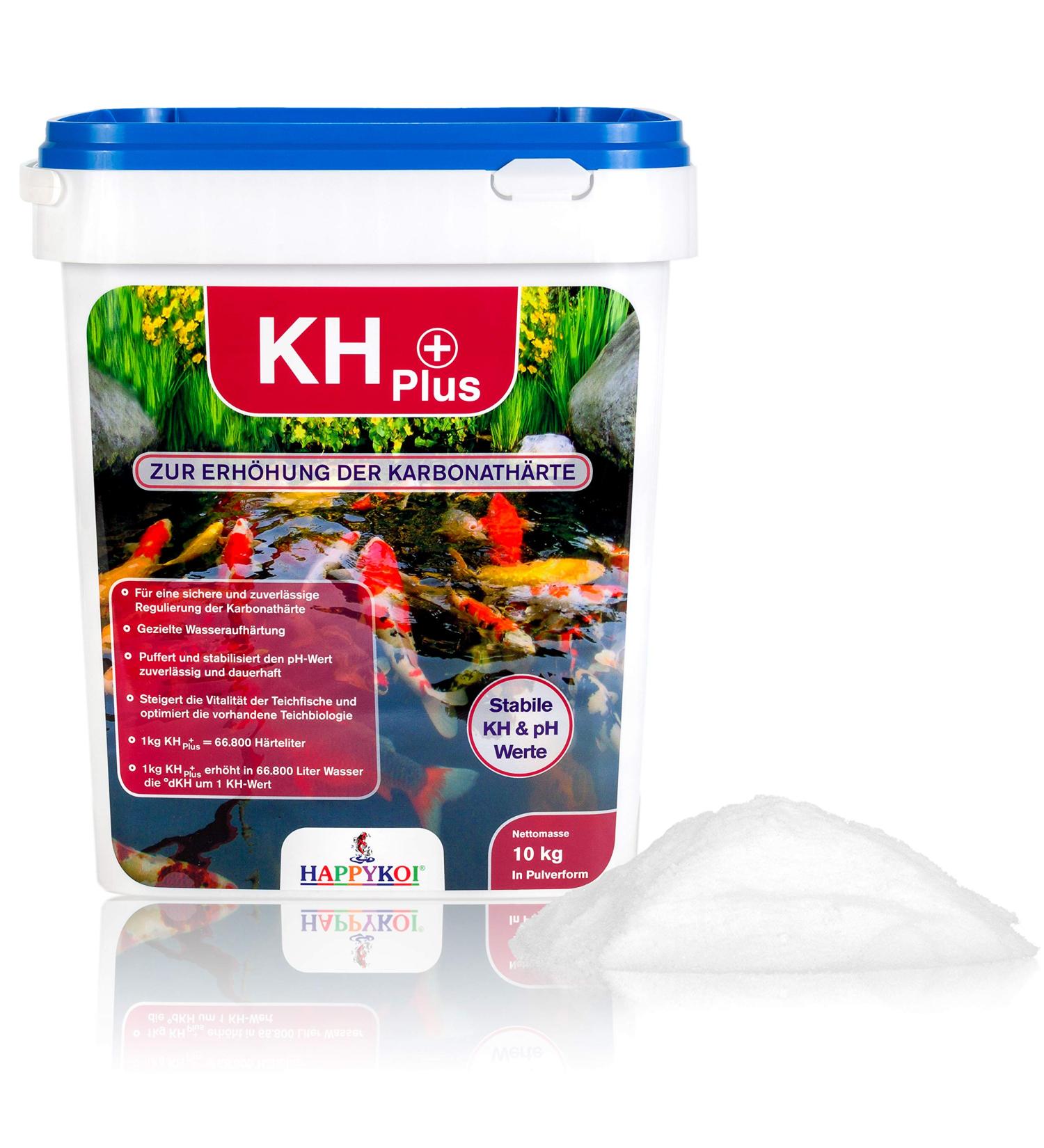 Happykoi KH Plus - Increase the carbonate hardness for stable KH water hardness & pH values in the Koi pond swimming pond (10.0 kg)