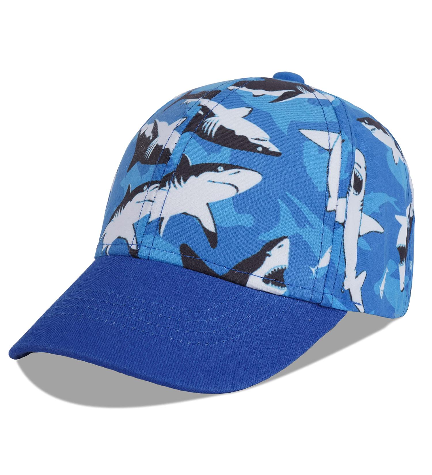 LANGZHEN 100% Cotton Kids Baseball Cap Hat | Adjustable Sun Hat for Girls Boys | S Black Shark - Buy Online on GoSupps.com