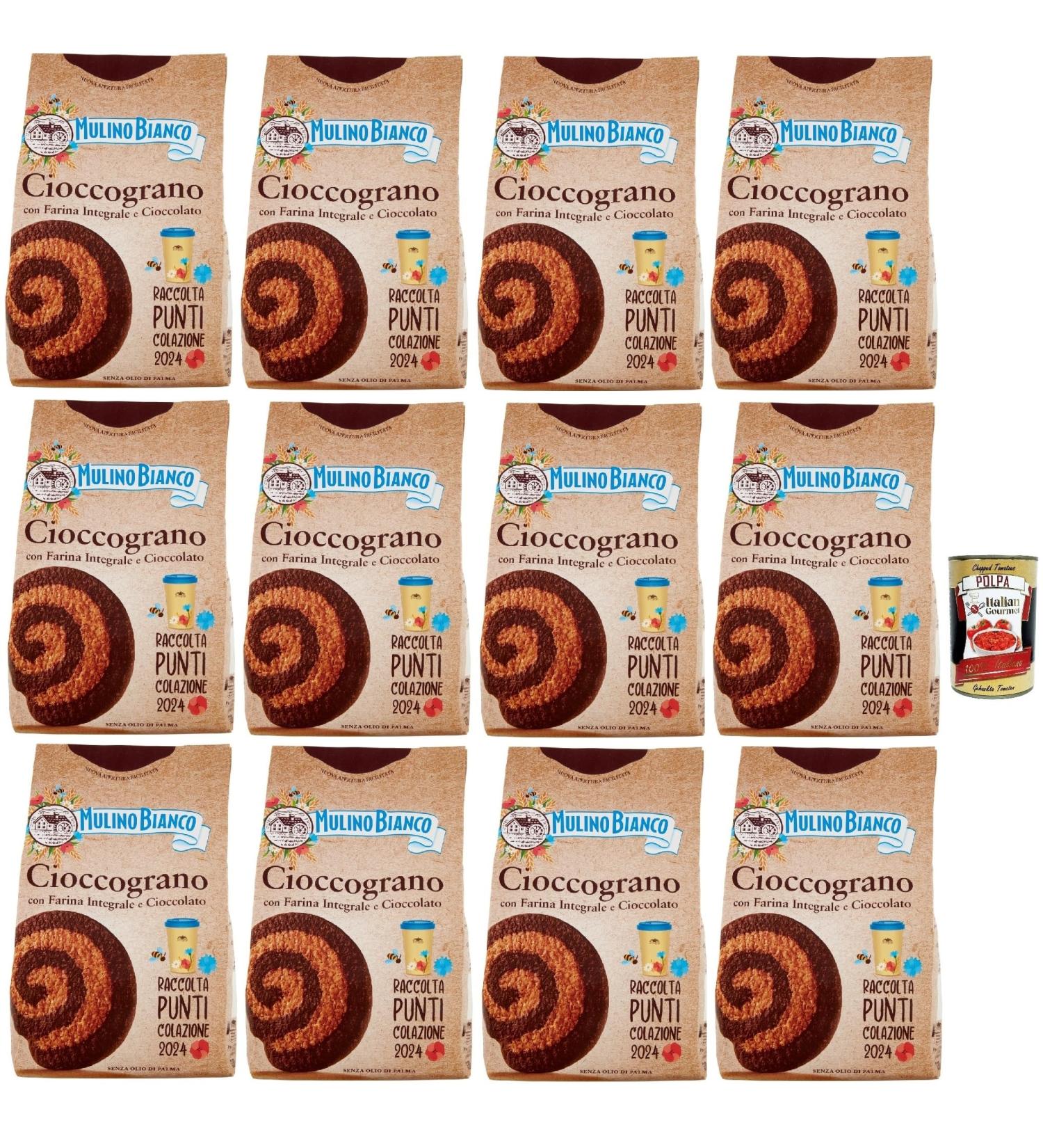  Italian Gourmet E.R. Mulino Bianco Cioccograno Biscuits with Wholemeal Flour and Chocolate Biscuits avec farine compl te et chocolat biscuits cookies 12 x 330 g + Italian Gourmet pulp 400 g - Buy Online on GoSupps.com