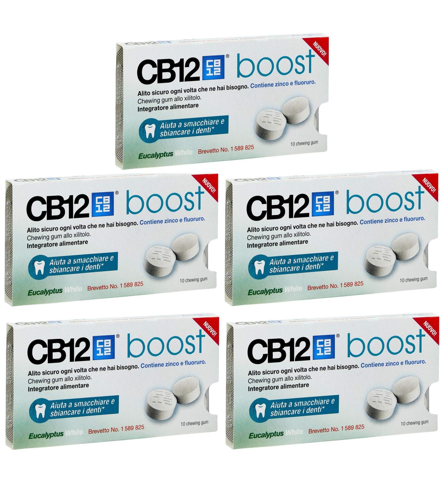 CB12 Boost Eucalyptus White 5 Pack | Fresh Breath & Oral Care | International Shipping Available - Buy Online on GoSupps.com