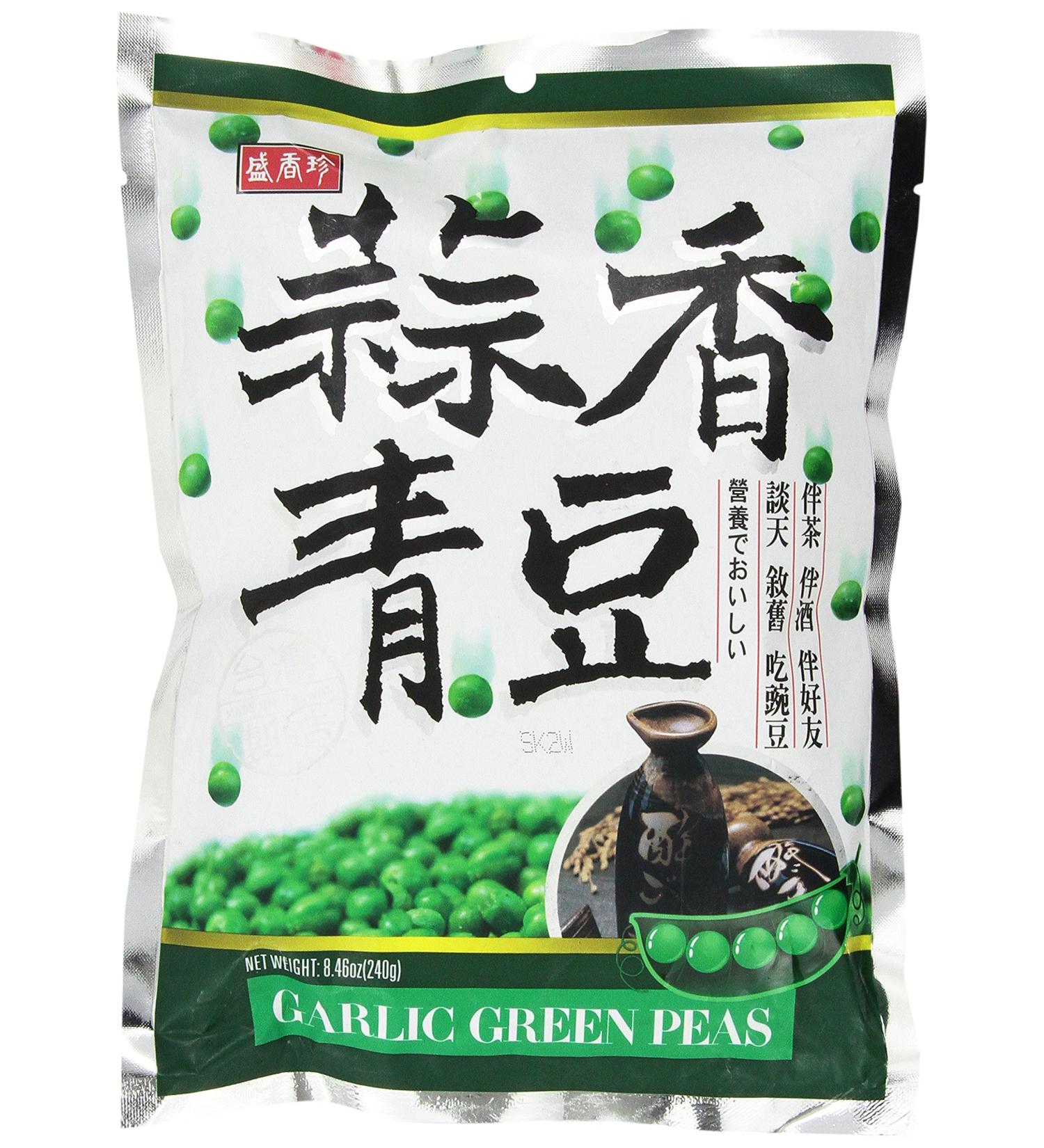 Shengxiangzhen Garlic Green Peas 8.46oz - Delicious and Flavorful Snack (1 Pack) - Buy Online on GoSupps.com