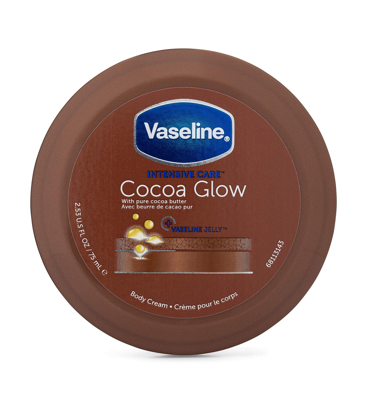 Vaseline Intensive Care Cocoa Glow Body Cream 2.53oz - Hydrating Skin Moisturizer - Buy Online on GoSupps.com