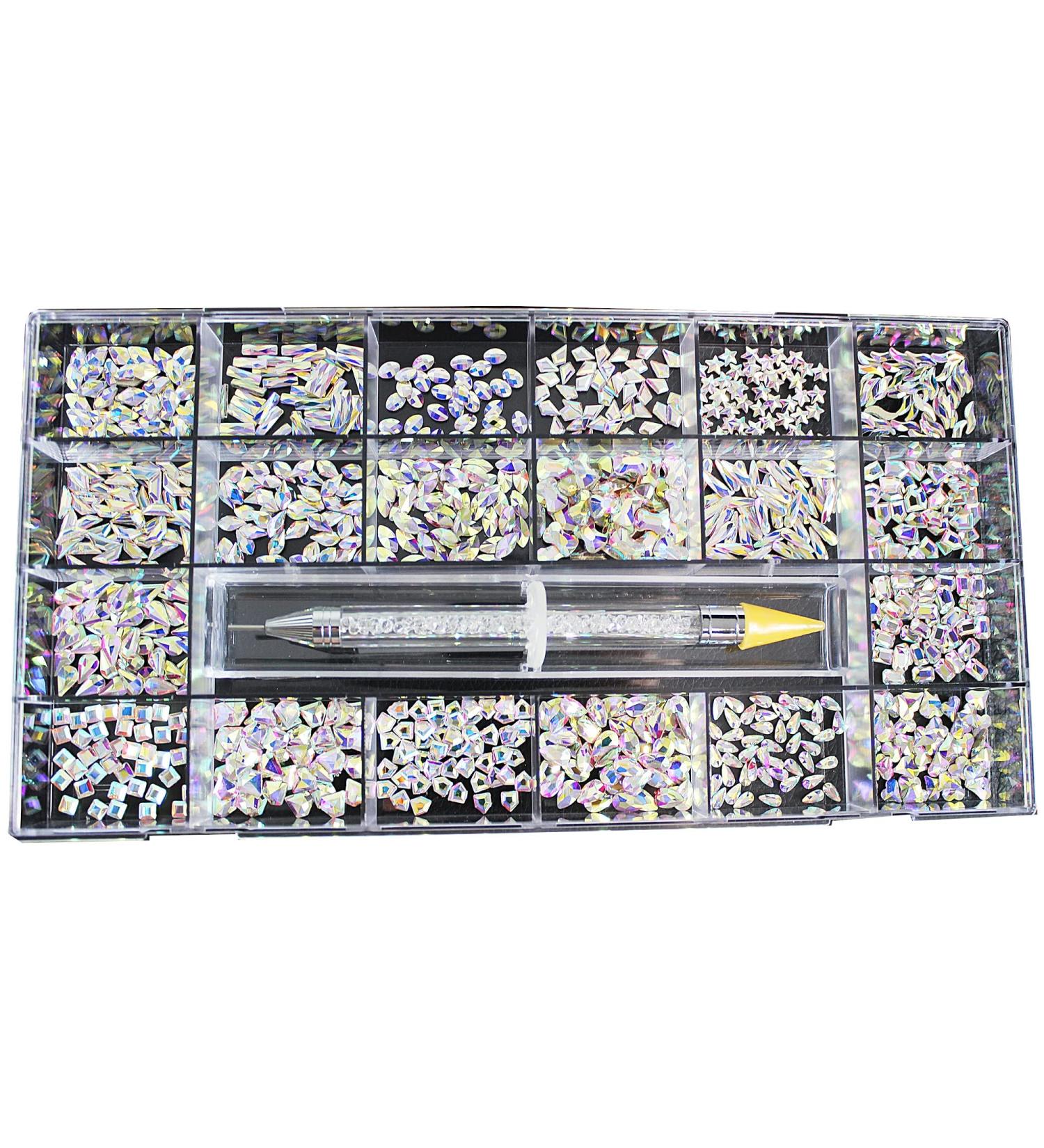 KM-Nails XXL Rhinestone Box - 20 Unique Shapes for Stunning Nail Art | Worldwide Shipping - Buy Online on GoSupps.com