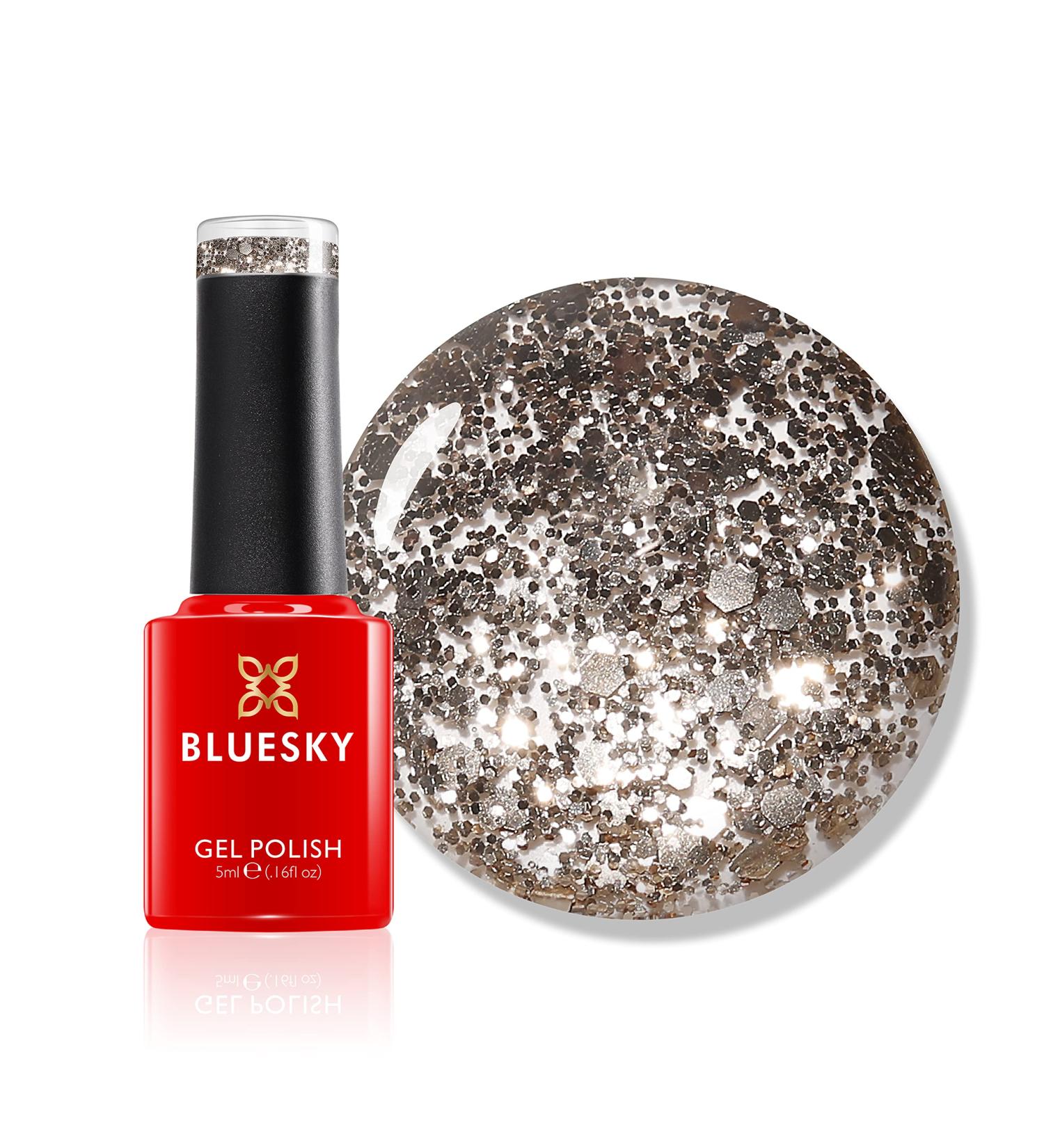 Bluesky Gel Nail Polish Gold Indulgence Mini S12N Gold Long Lasting Chip Resistant 5ml (Requires Drying Under UV LED Lamp) - Buy Online on GoSupps.com