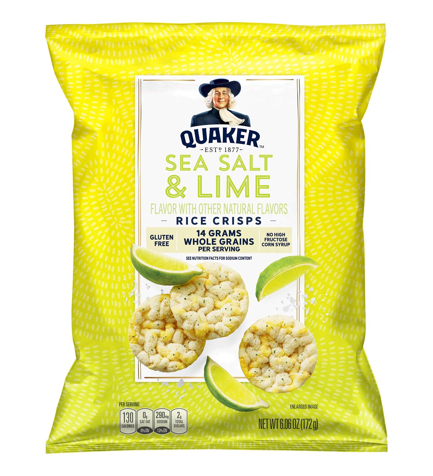 Quaker Rice Crisps Sea Salt & Lime 6.06 oz - Crunchy Snack (Pack of 1) - Buy Online on GoSupps.com