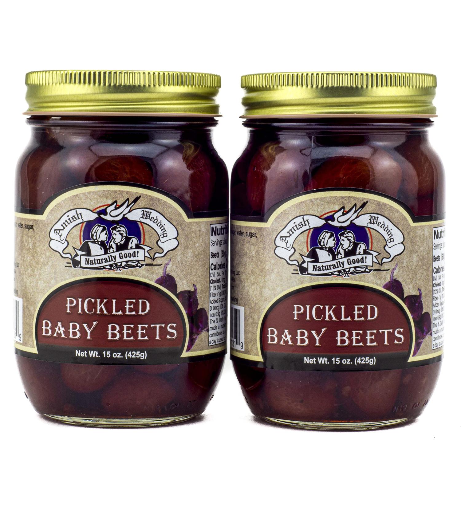 Amish Wedding All Natural Pickled Baby Beets 15oz - Pack of 2 | Handmade, Delicious Pickled Beets - Buy Online on GoSupps.com