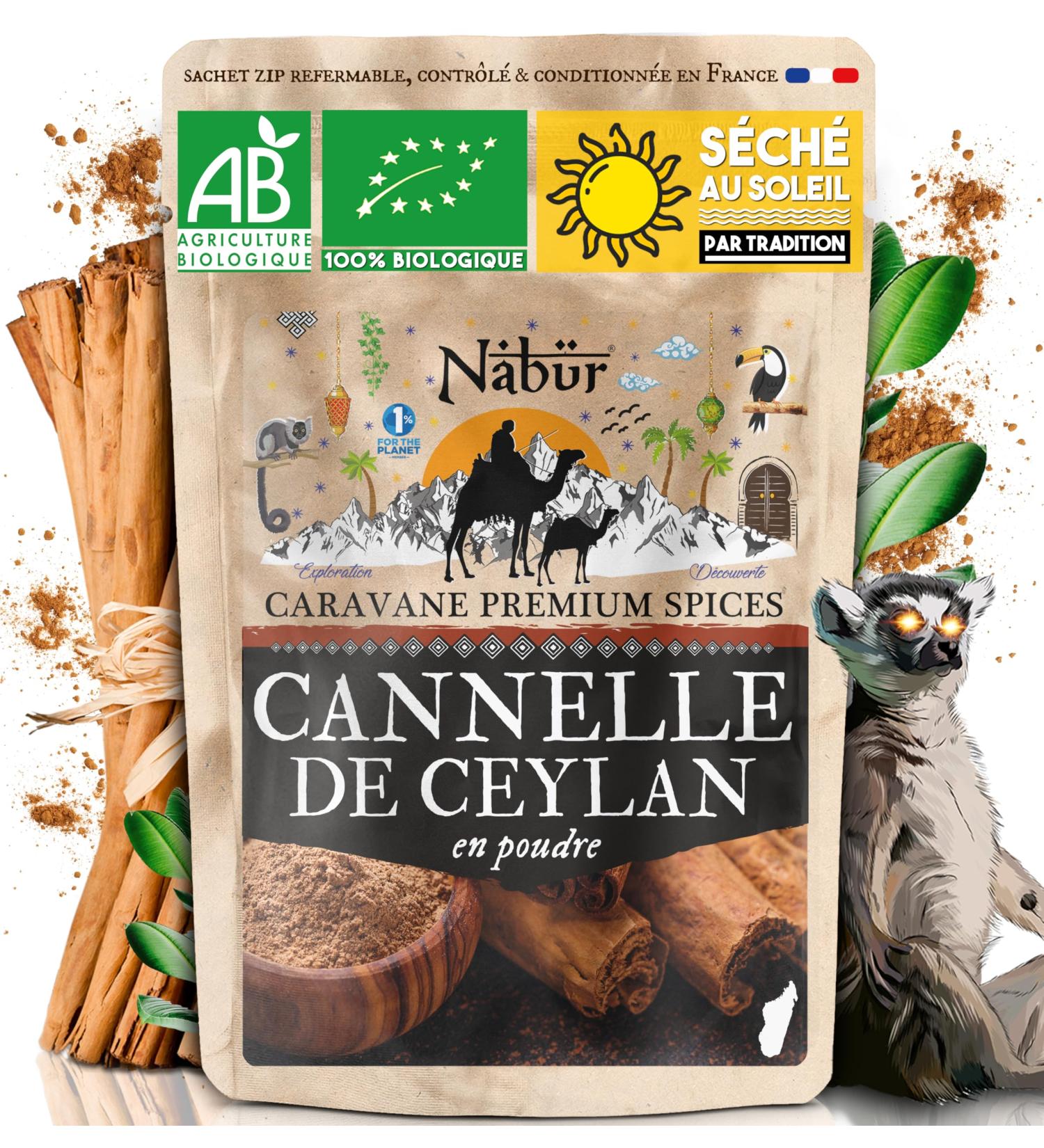  Nab r Nab r - Organic Ceylon Cinnamon Powder from Madagascar 500g | Ground Cinnamon | Rare Unique Rich Fragrant - Buy Online on GoSupps.com