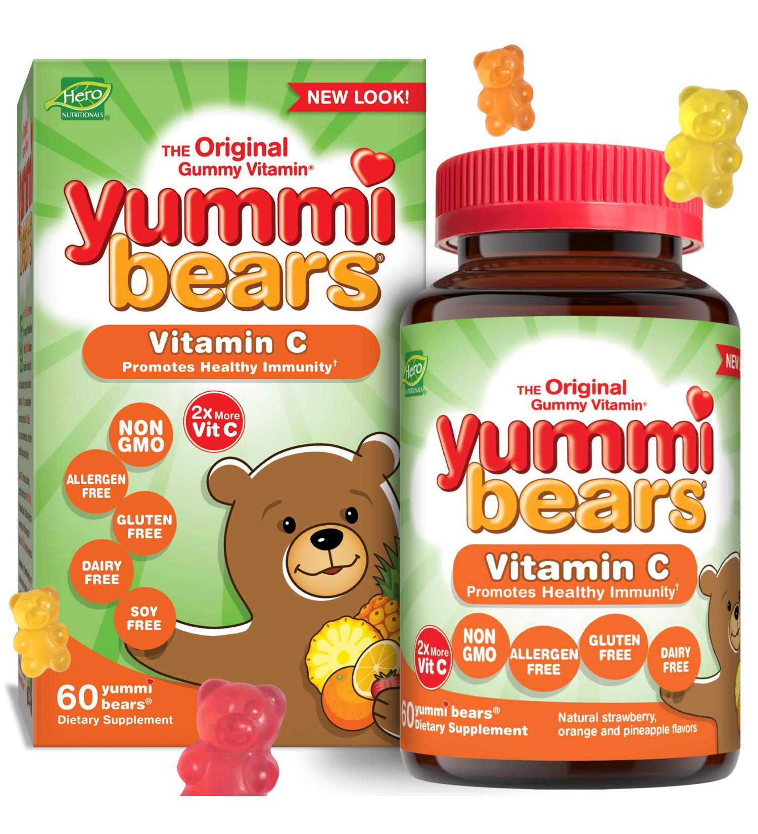 Yummi Bears Vitamin C Gummy Supplement for Kids - 60 Count - Buy Online on GoSupps.com