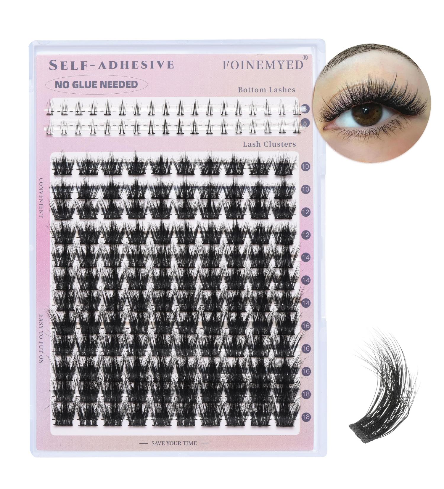 Fluffy Lash Cluster - Self-Adhesive Manga Lashes 10-18mm | No Glue Volume Eyelash Extensions - Buy Online on GoSupps.com