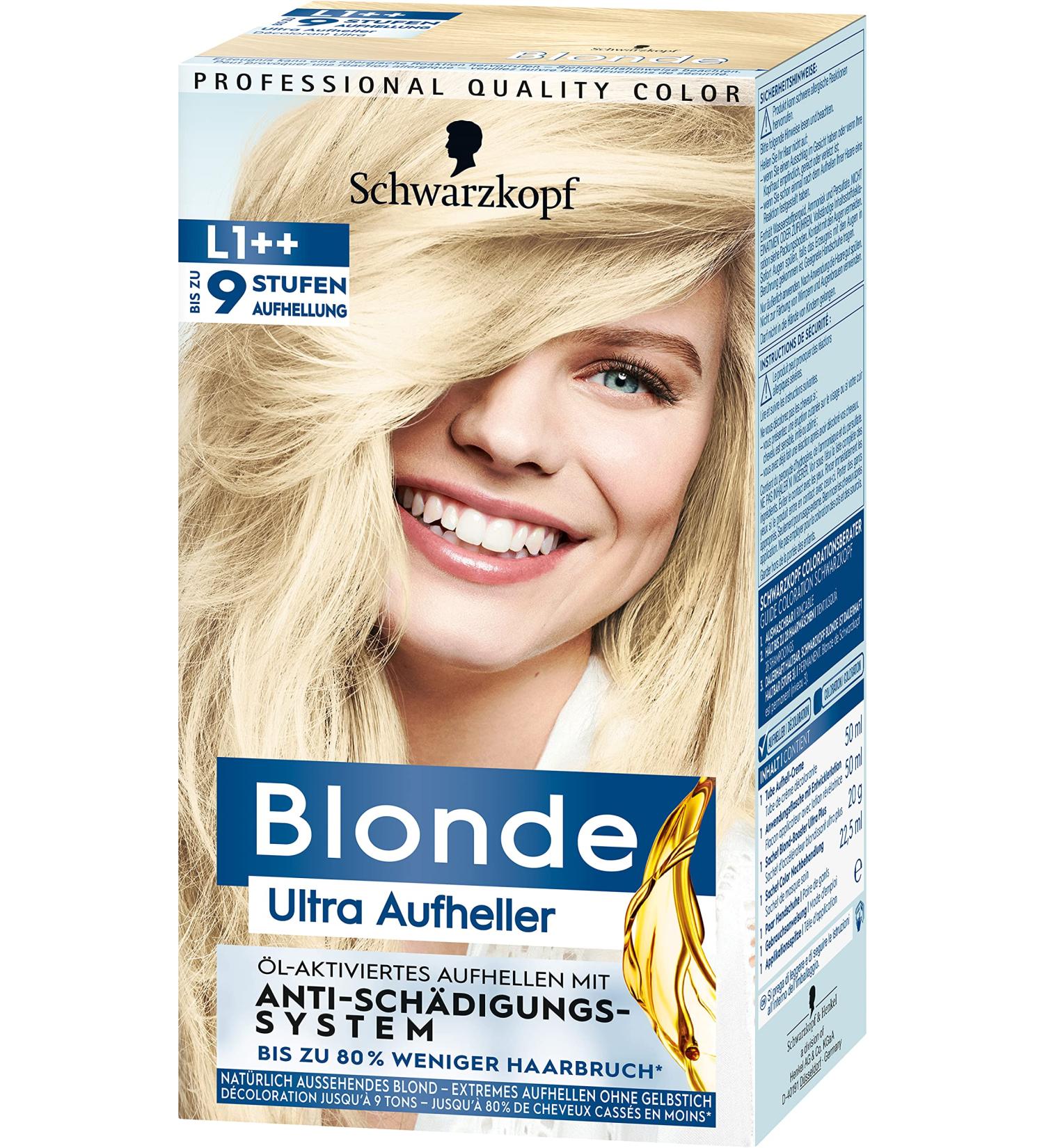 Buy Black Head Blonde Brightener L1++ (143 ml) - Oil-Activated Hair Lightening Dye with Haptiq System for Up to 9 Steps - No Yellow Tinge - Buy Online on GoSupps.com