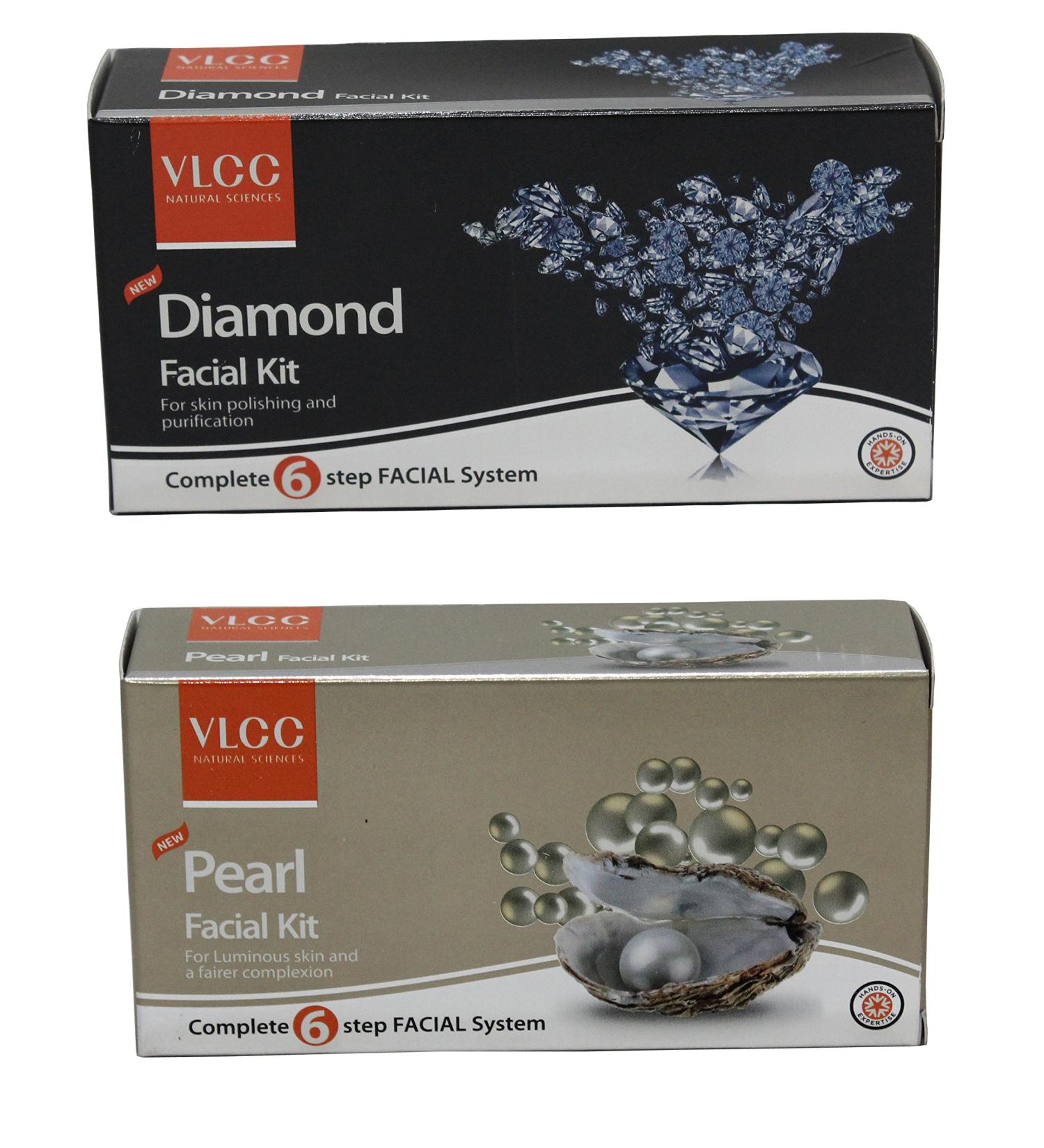 VLCC Diamond Facial Kit & Pearl Facial Kit Combo