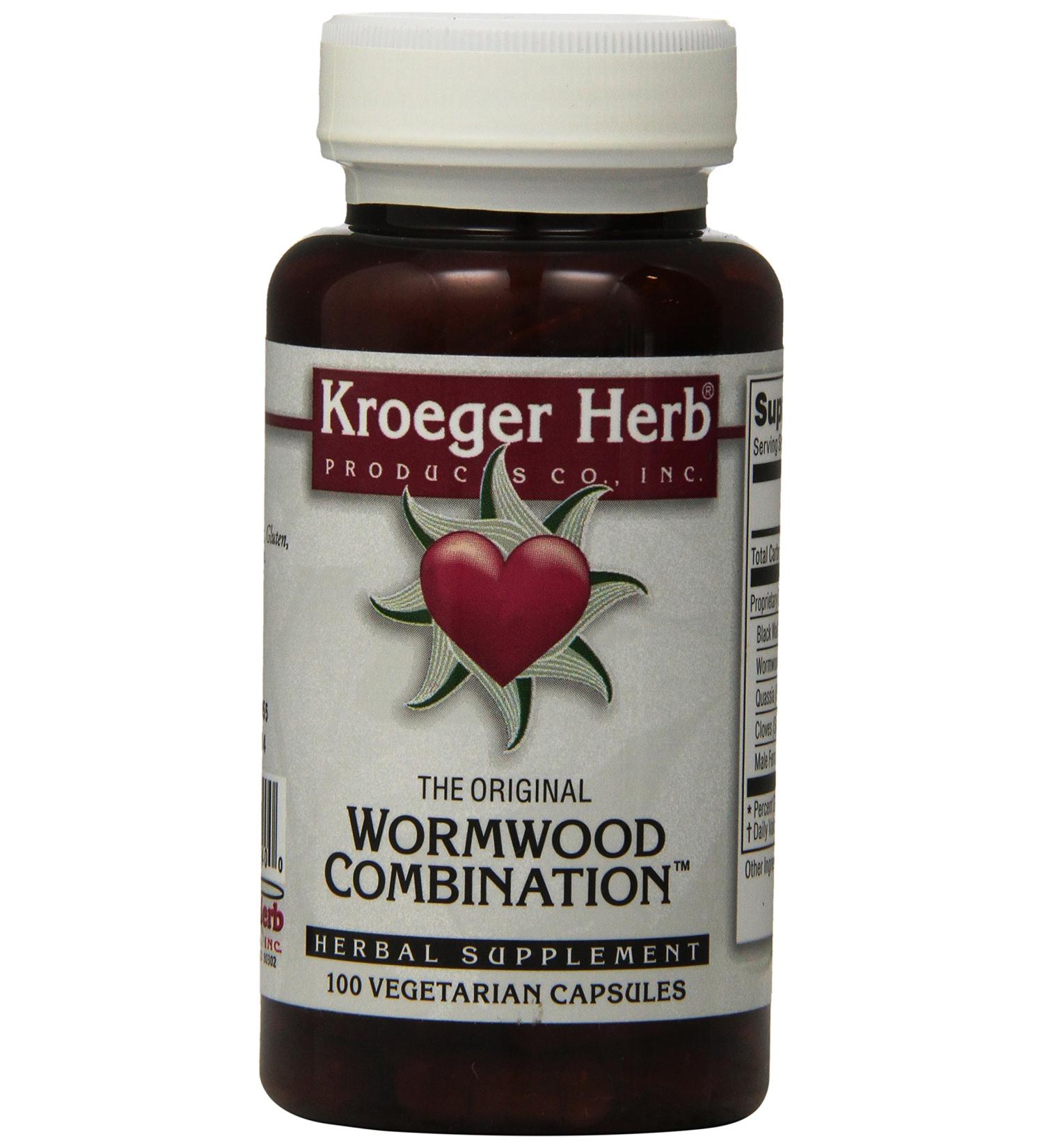 Kroeger Herb Co Original Wormwood Combination - 100 Veggie Capsules for Digestive Health - Buy Online on GoSupps.com