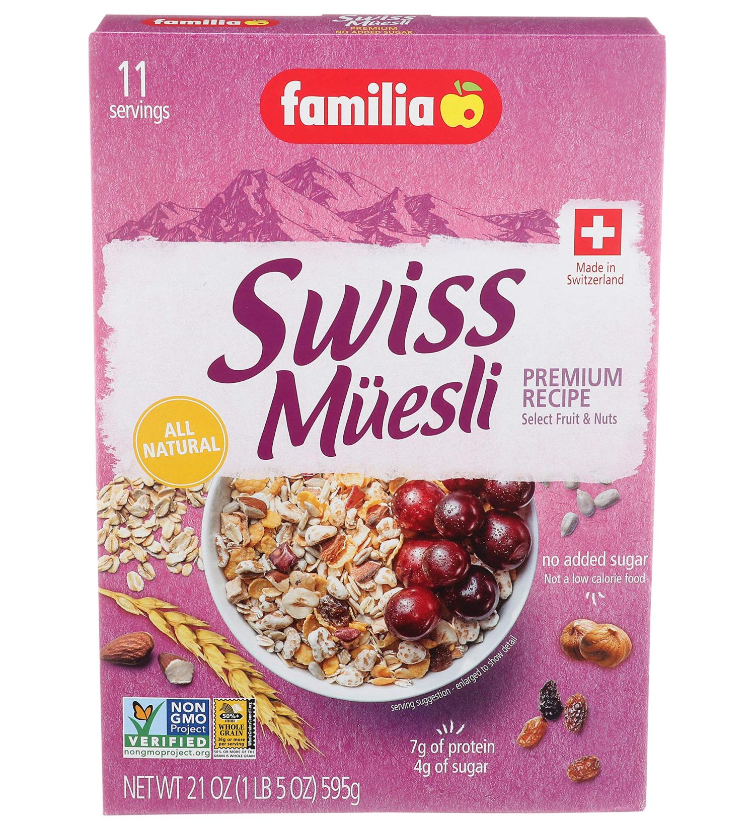 Familia Swiss Muesli Premium - No Sugar Added, 21oz | Healthy Breakfast Cereal - Buy Online on GoSupps.com