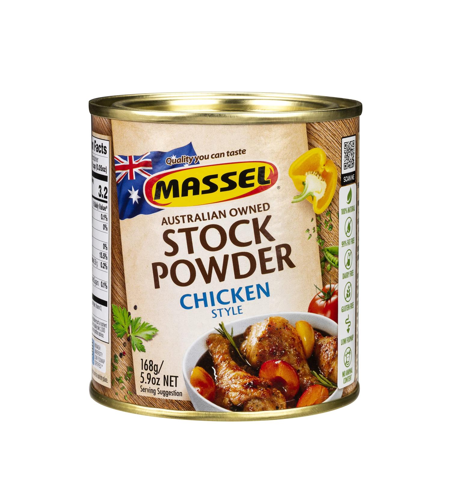 Massel Bouillon Stock Powder - Chicken Flavor, 168g - No MSG, Gluten-Free - 1 Pack - Buy Online on GoSupps.com