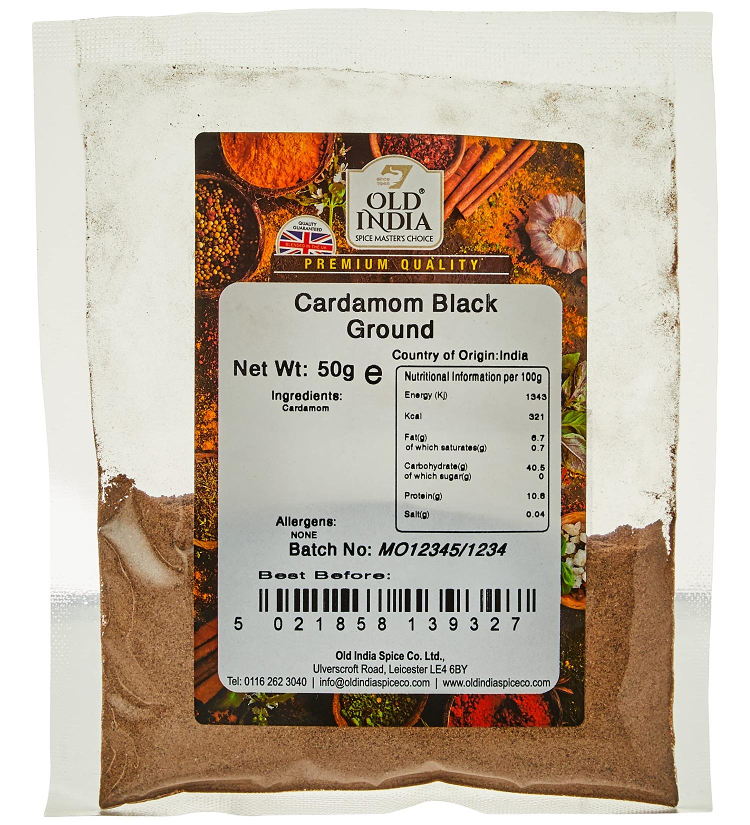 Old India Cardamom Black Ground 50g - Premium Quality Spice Blend - Buy Online on GoSupps.com