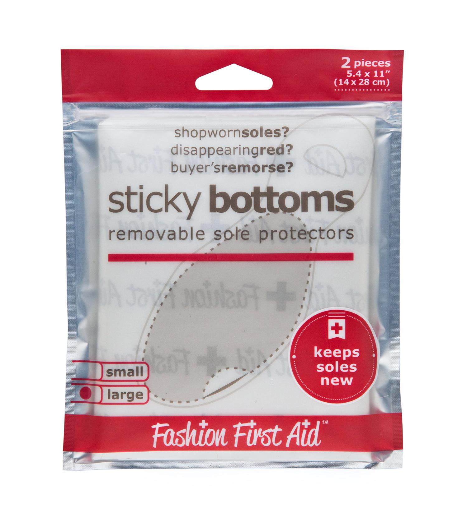 Sticky Bottoms Removable Sole Protectors - Clear 2 Pieces (Large 5x11 inches) | International Shipping Available - Buy Online on GoSupps.com