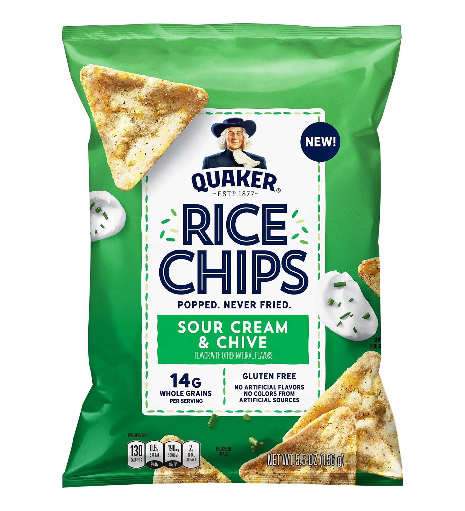 Quaker Rice Chips Sour Cream & Chive 5.5 Oz - Delicious Snack Option - Buy Online on GoSupps.com